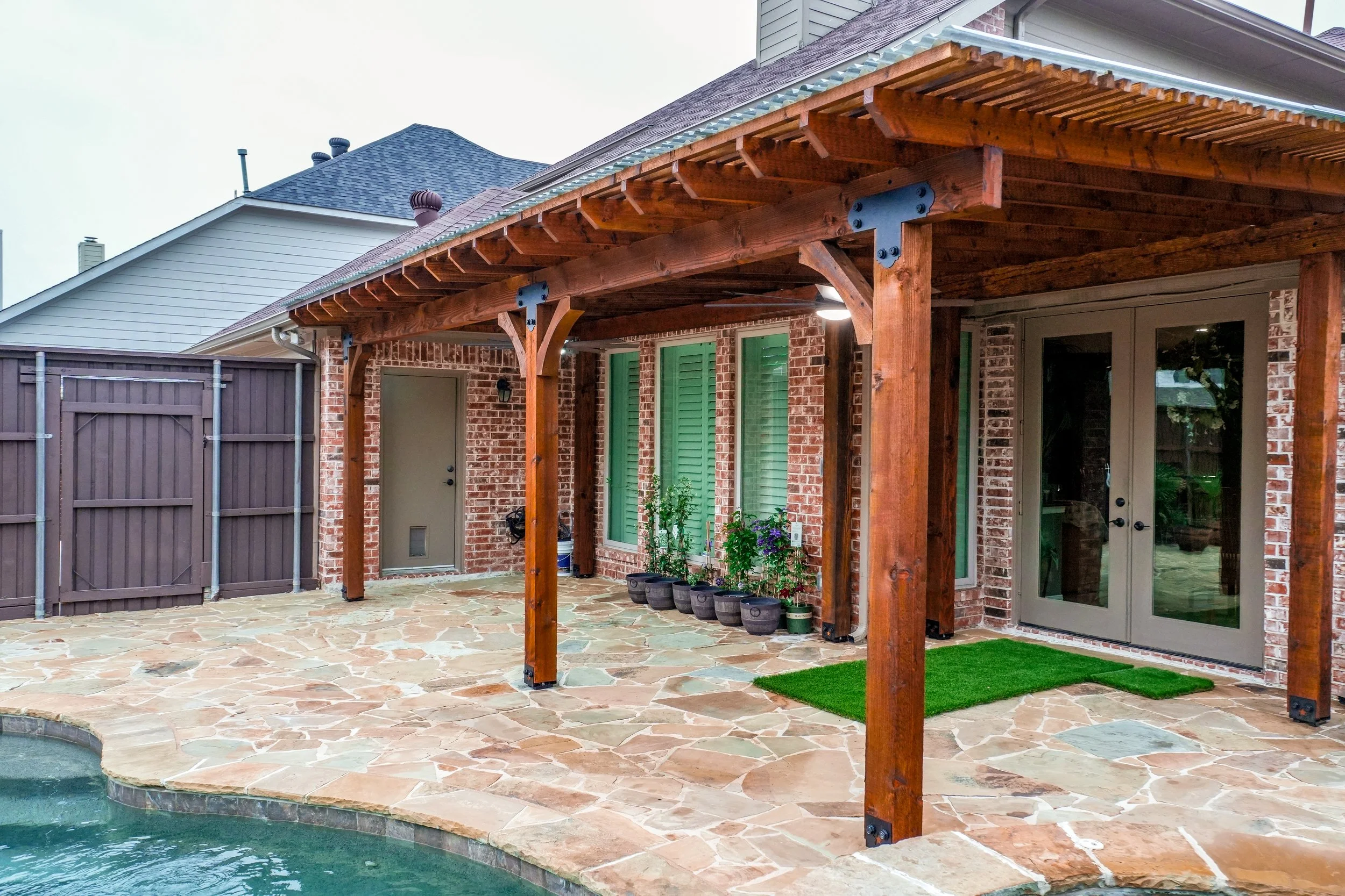 Plano Rustic Pergola Patio