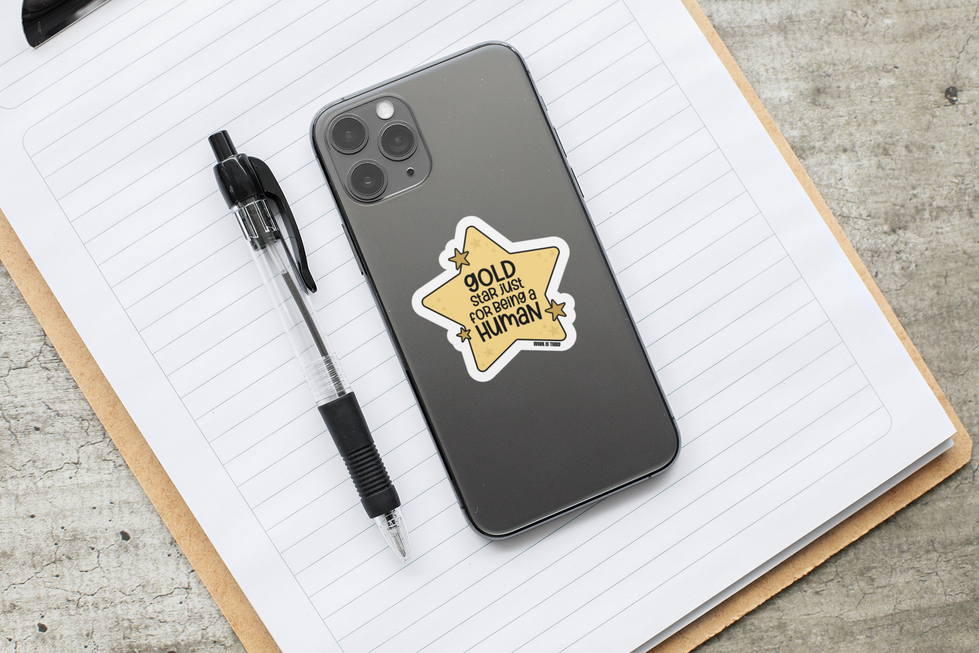 Gold Star Die-Cut Sticker