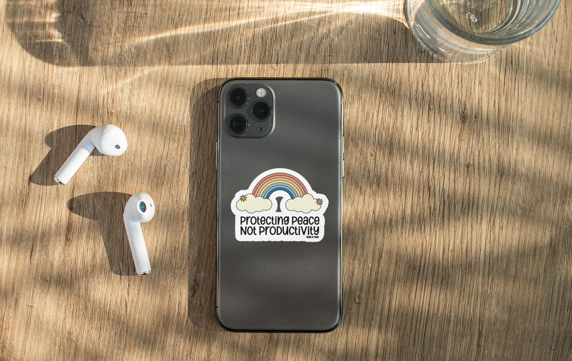 Peace Not Productivity Die-Cut Sticker