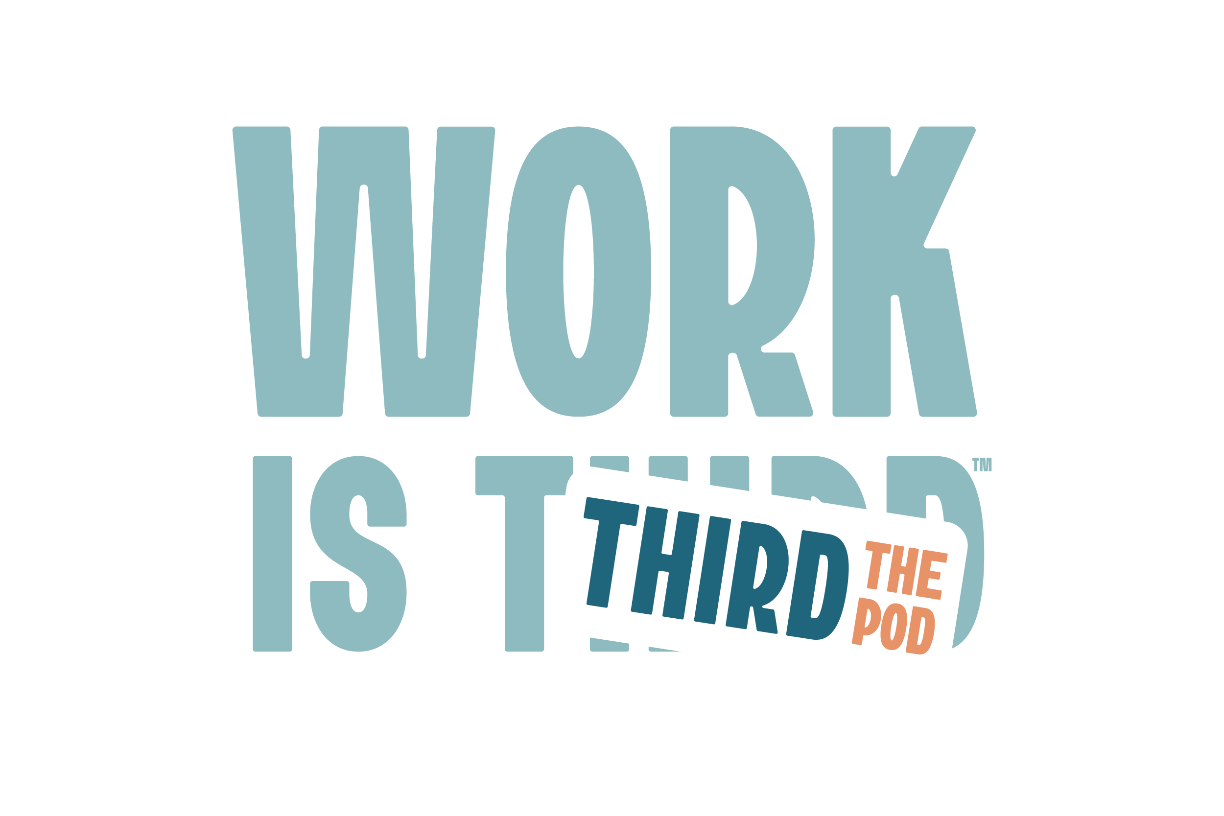 Text from the image reads: "WORK IS HARD To THUR" with some words partially obscured by a sticker that says "TUR P" in orange.