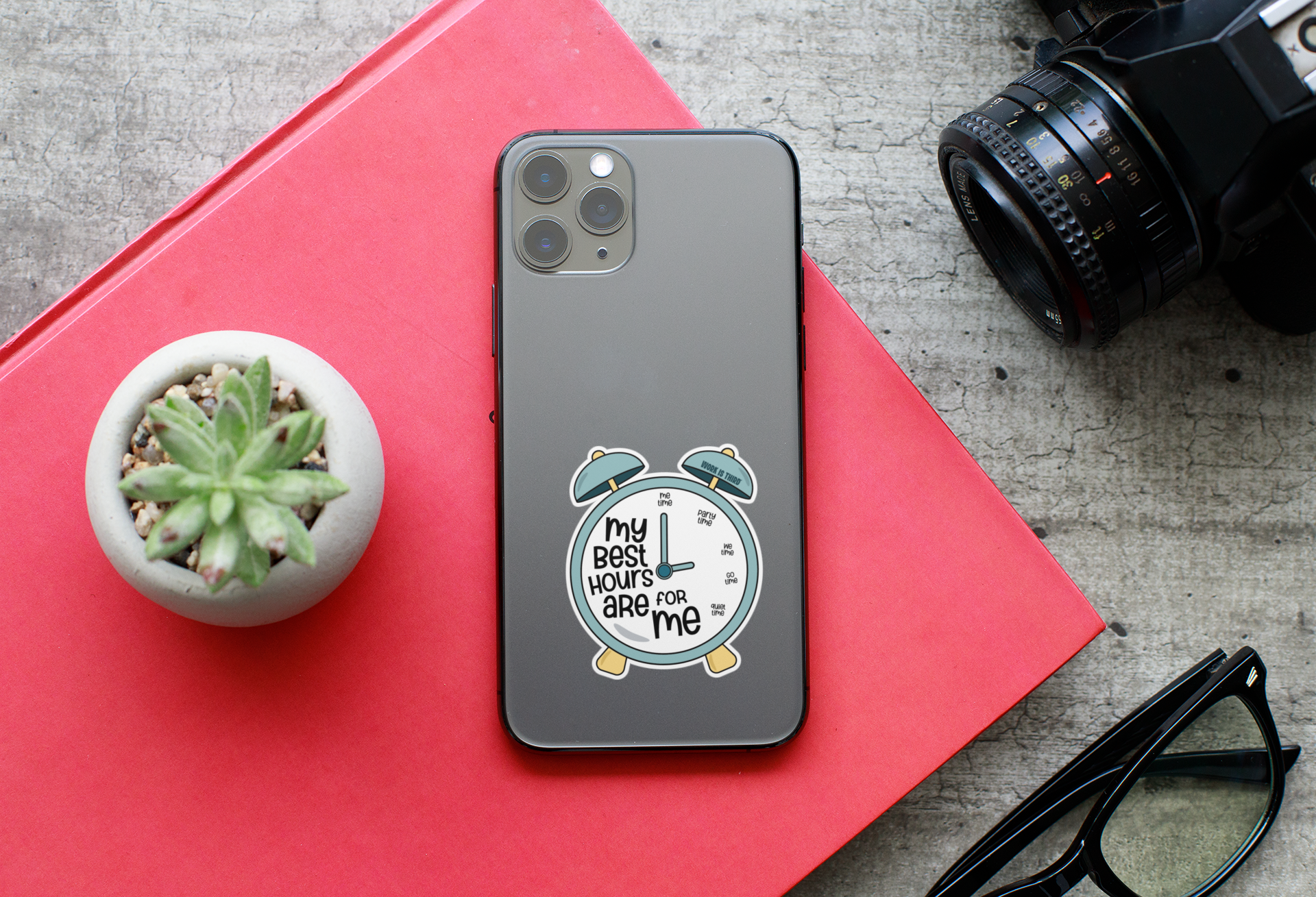 My Best Hours Die-Cut Sticker