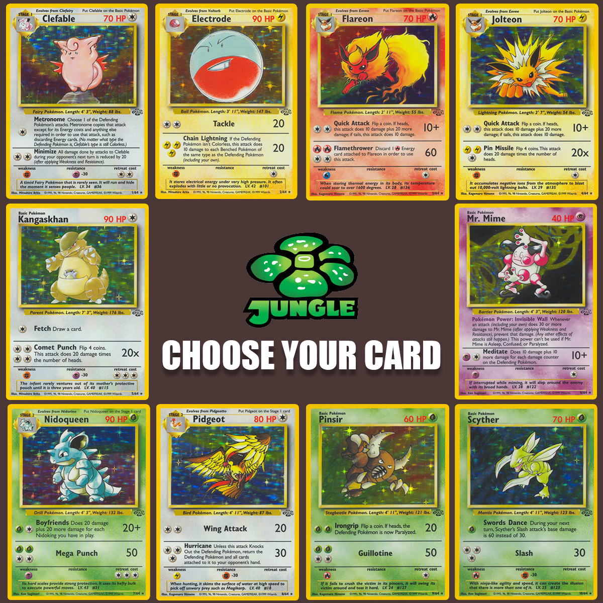 1999 Pokemon Jungle Set Singles