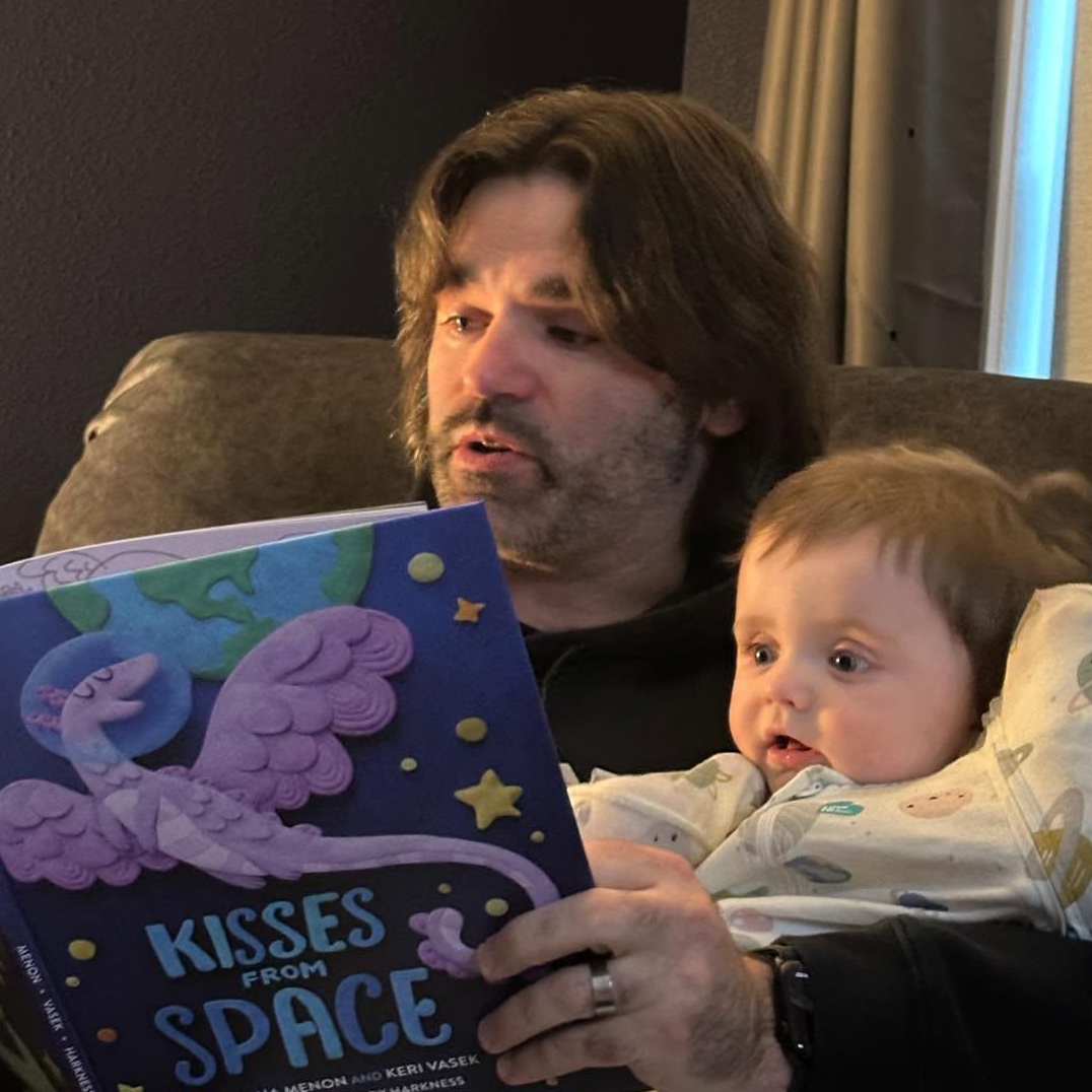 Reading to Declan Falcon Harriss