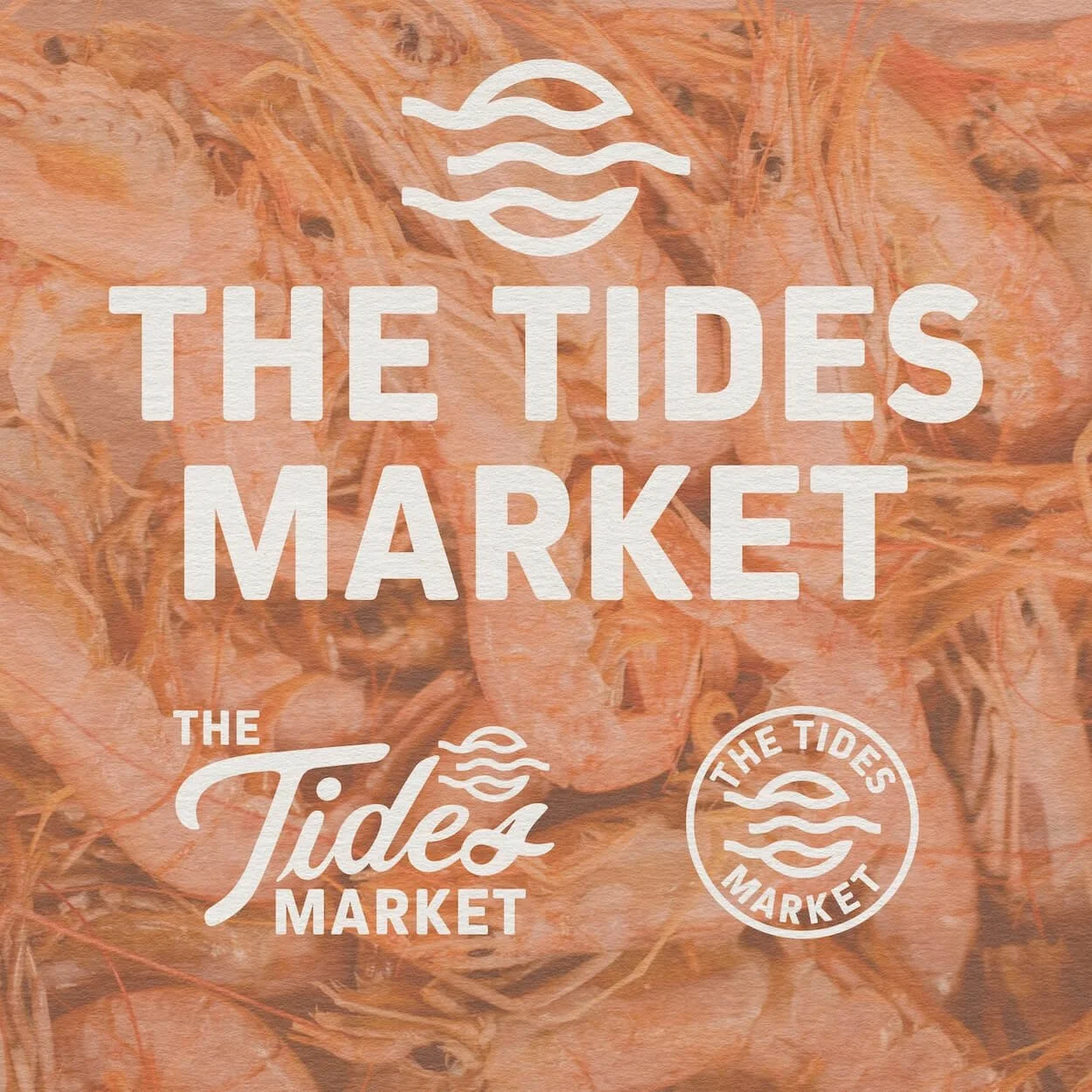 he Tides Market Logo Suite on Shrimp Background (Copy)