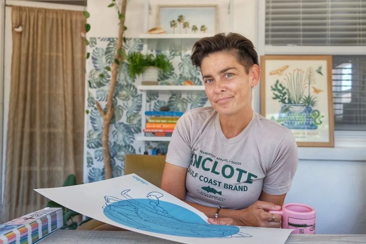 Jacqueline Mclane in her creative studio in St Petersburg, FL