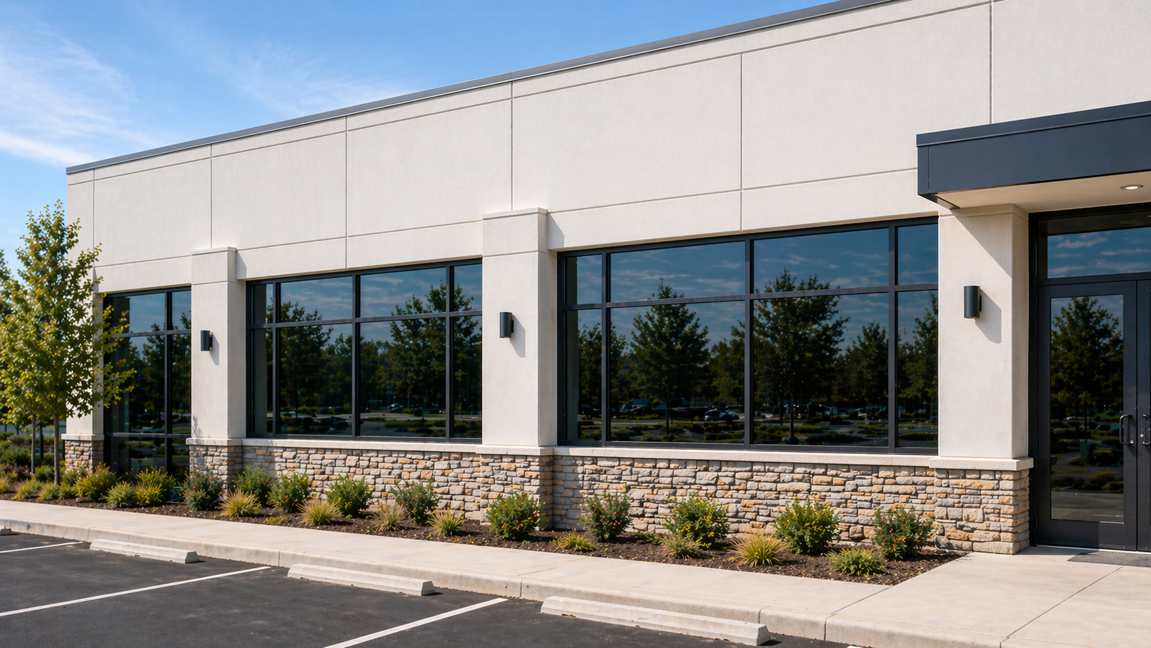 After picture of commercial building with clean, uniform exterior paint and refreshed professional appearance in Denver, Colorado