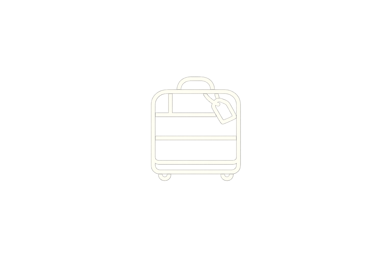 Illustrated icon of a suitcase