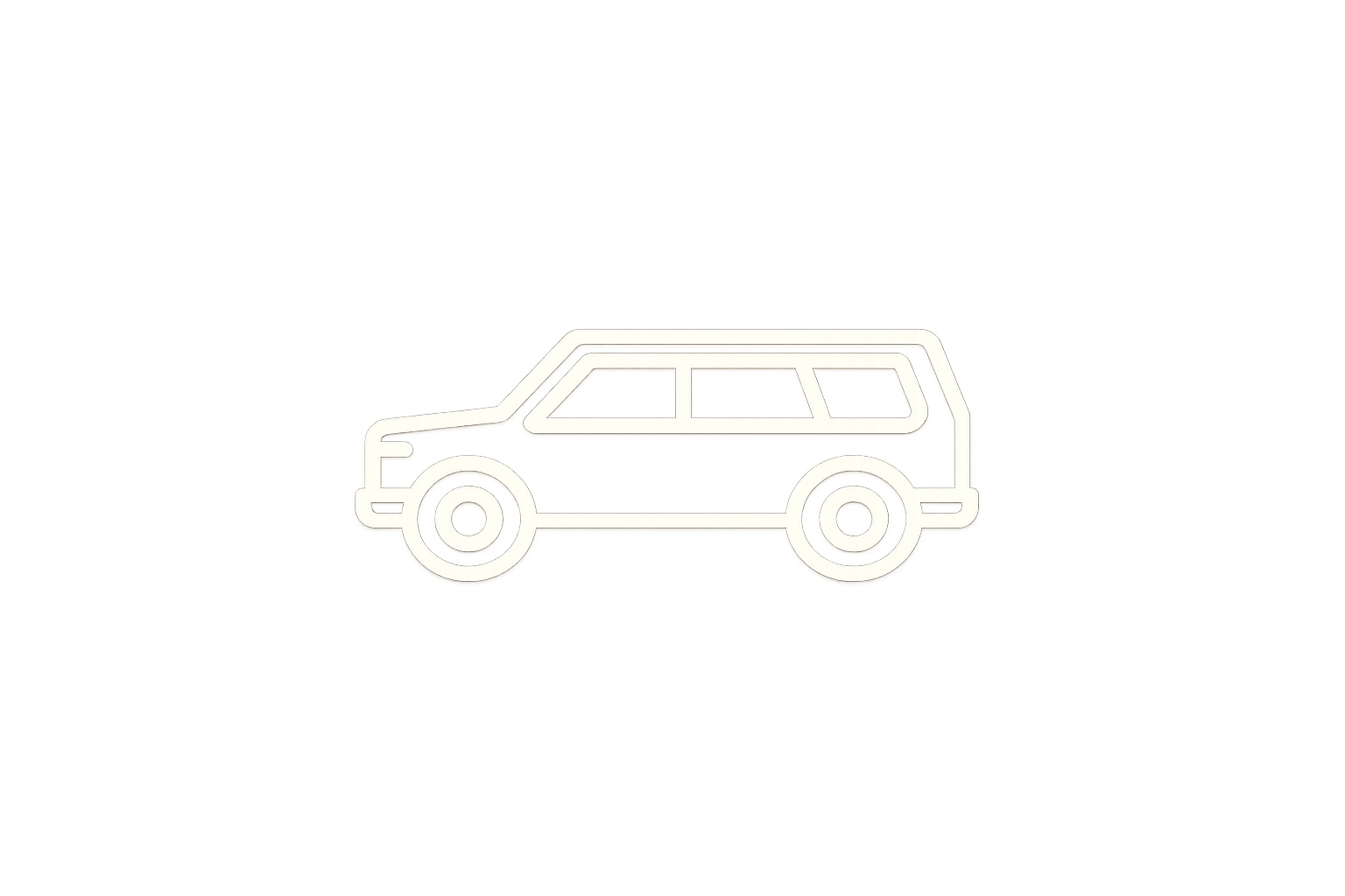 Illustrated icon of an SUV
