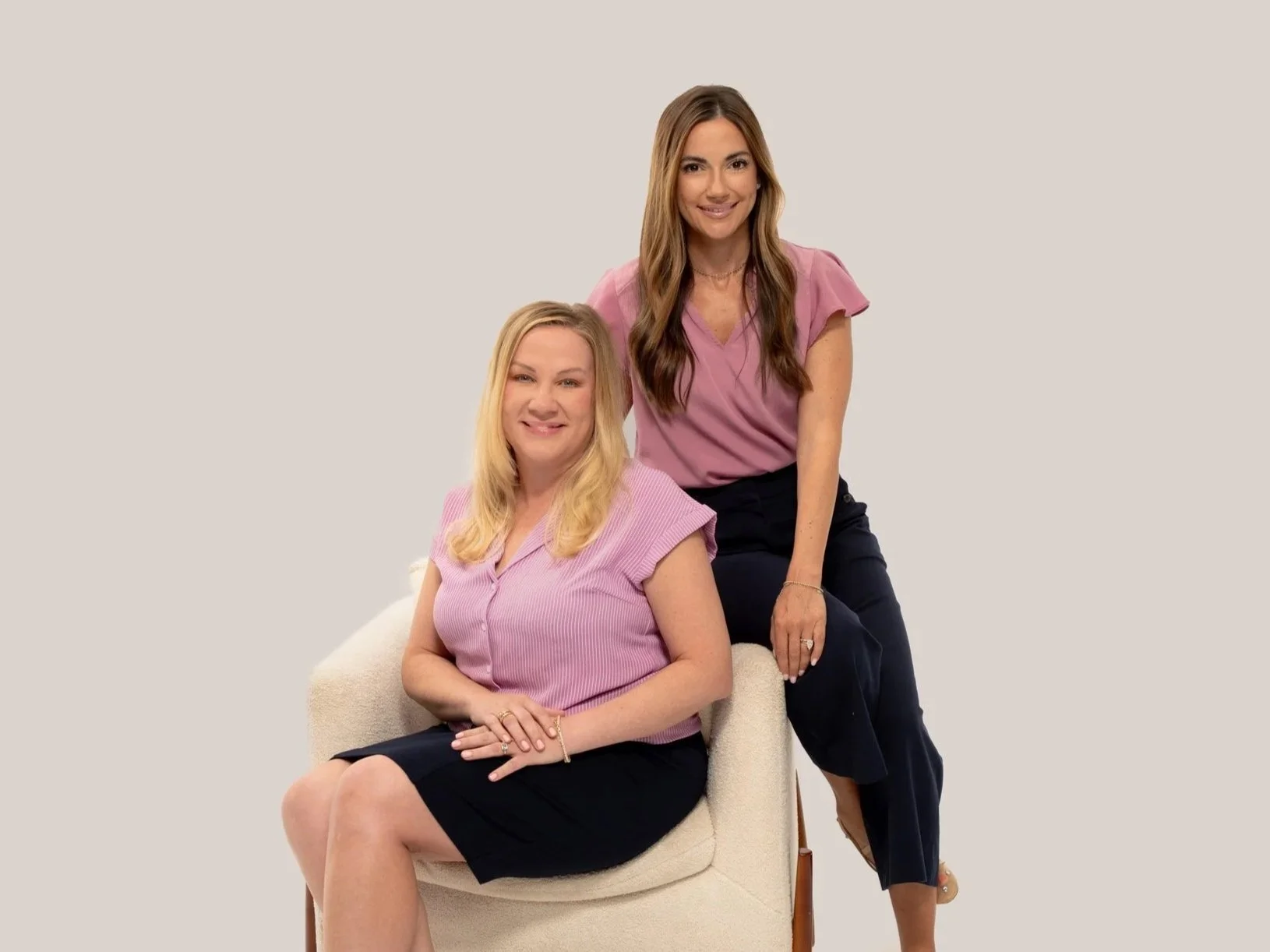 Portrait of Julia Cyr and Kristina Calligan.