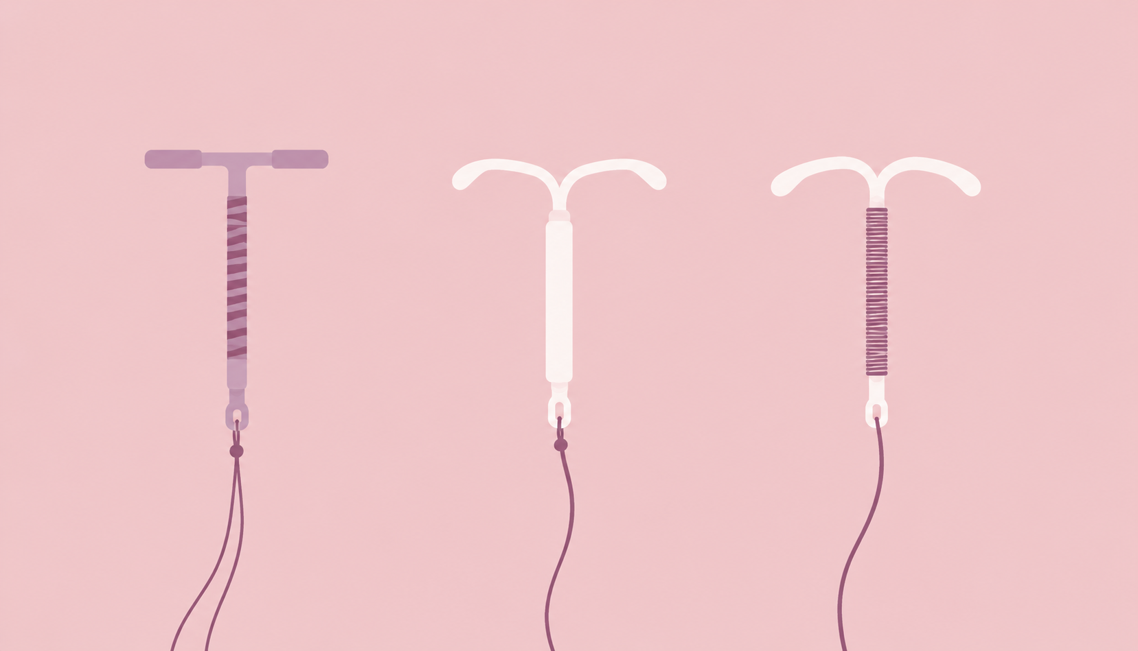 Cartoon Image of different IUD's.