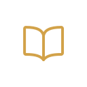 Outline of an open book icon.
