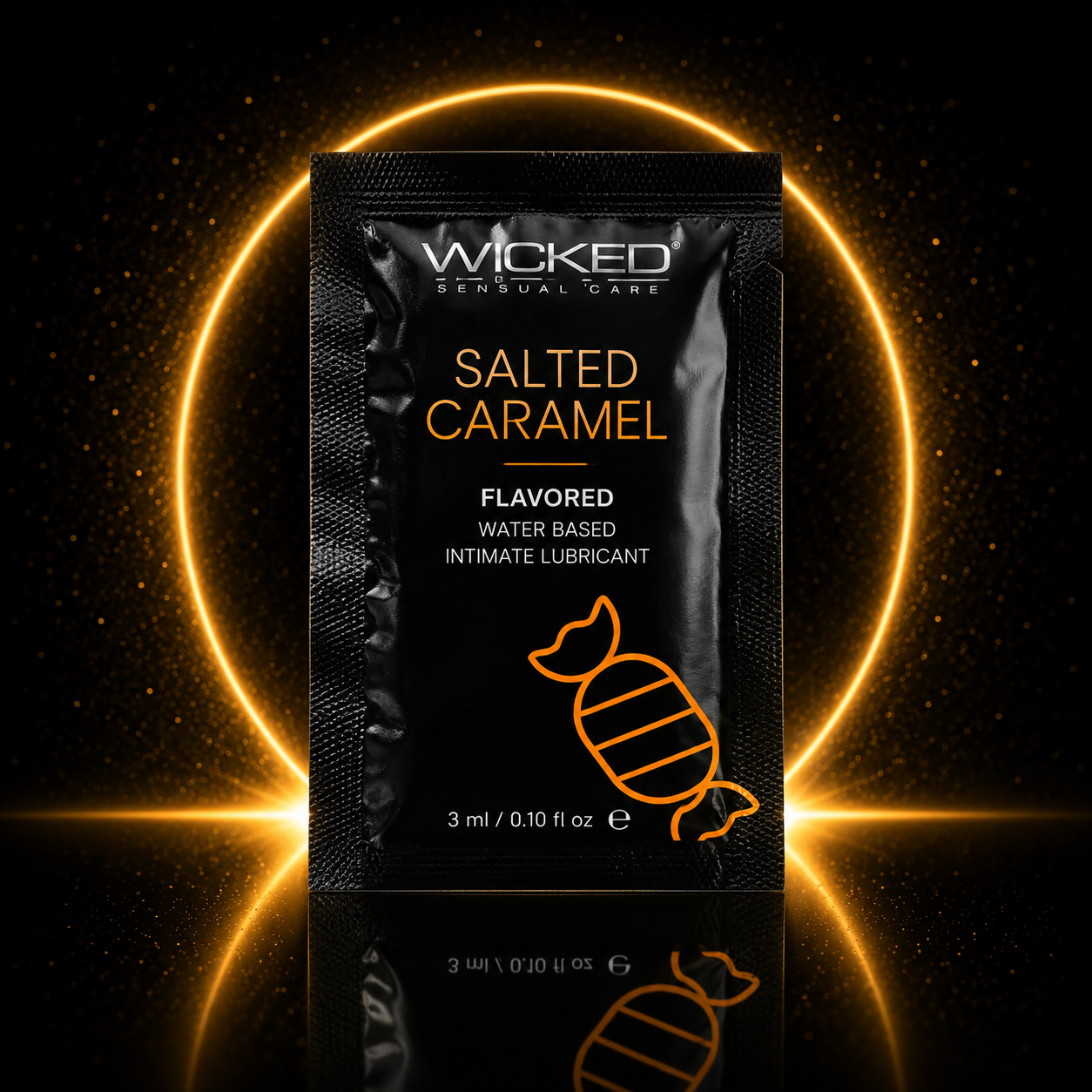 Aqua Flavored Lube .10oz/3ml in Salted Caramel