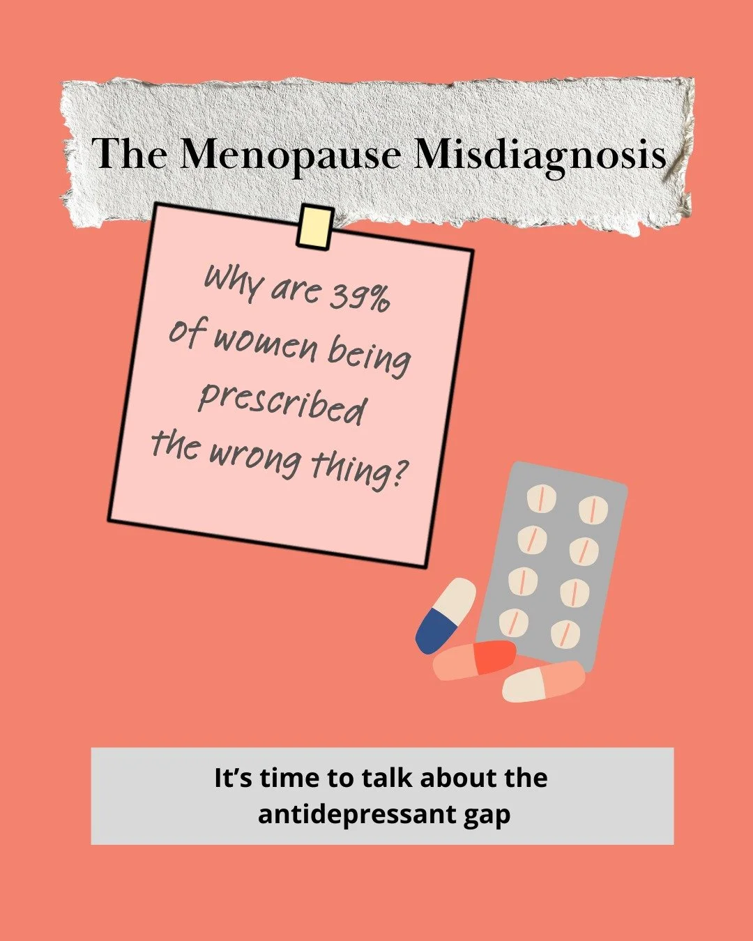 Did you know that 1 in 3 perimenopausal women are offered antidepressants when they seek help for low mood?

While antidepressants are vital for clinical depression, menopause is a hormonal deficiency, not a chemical imbalance. Despite NICE guideline