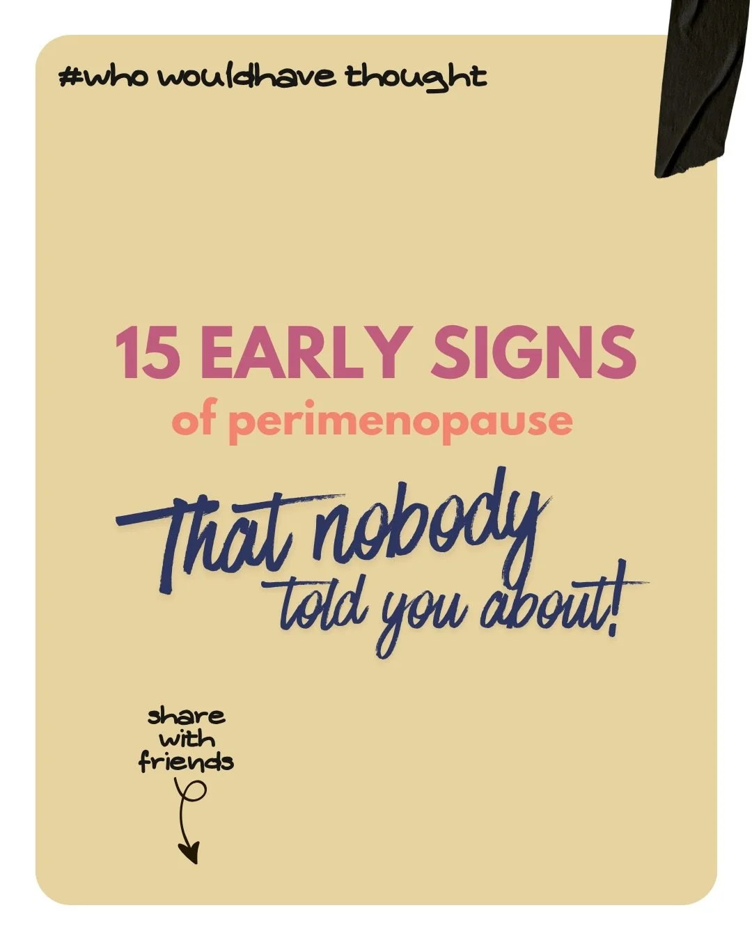 Whaaat? I did NOT sign up for this! Most people think perimenopause is hot flushes and poor sleep but that darned hormone oestrogen disrupts our bodies in numerous ways when it plummets.

I&rsquo;ve set up a new Facebook community group so we can all