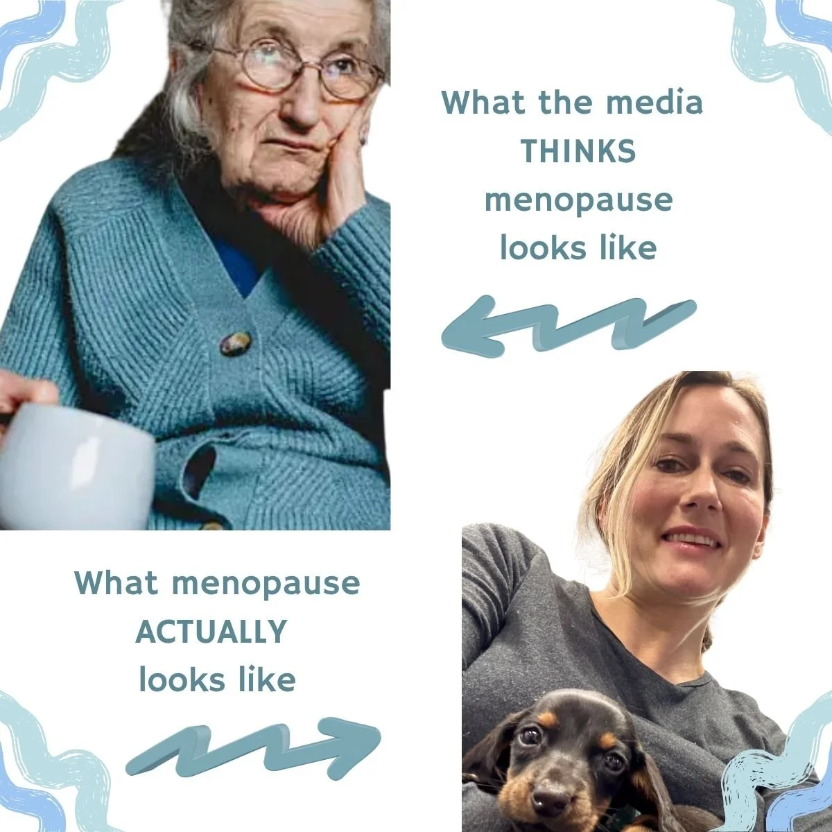When you picture a woman going through menopause, what pops into your head? 💬

For decades, we&rsquo;ve been fed a very specific stereotype: either a woman dramatically fanning herself in a rage, or quietly fading into a comfy armchair with a bobbly
