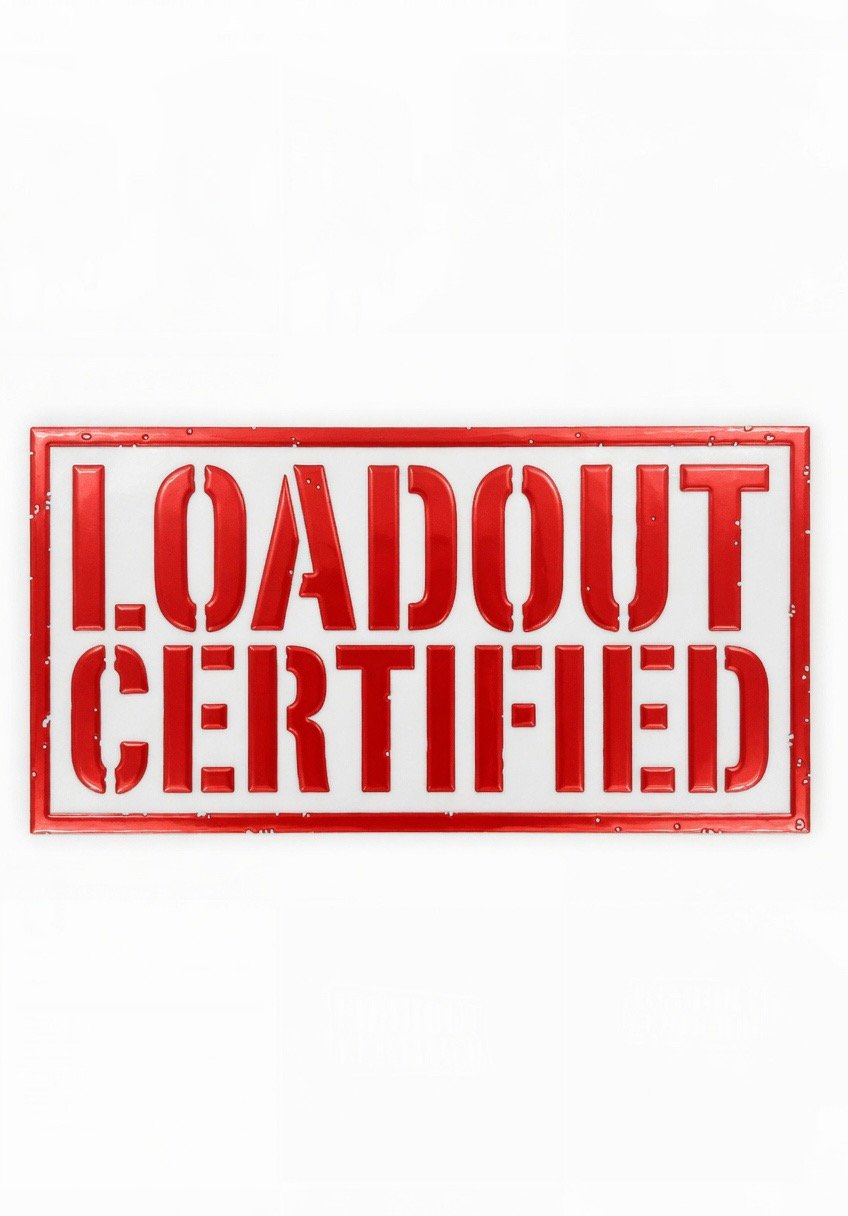 Loadout Certified Sticker -Reflective Red