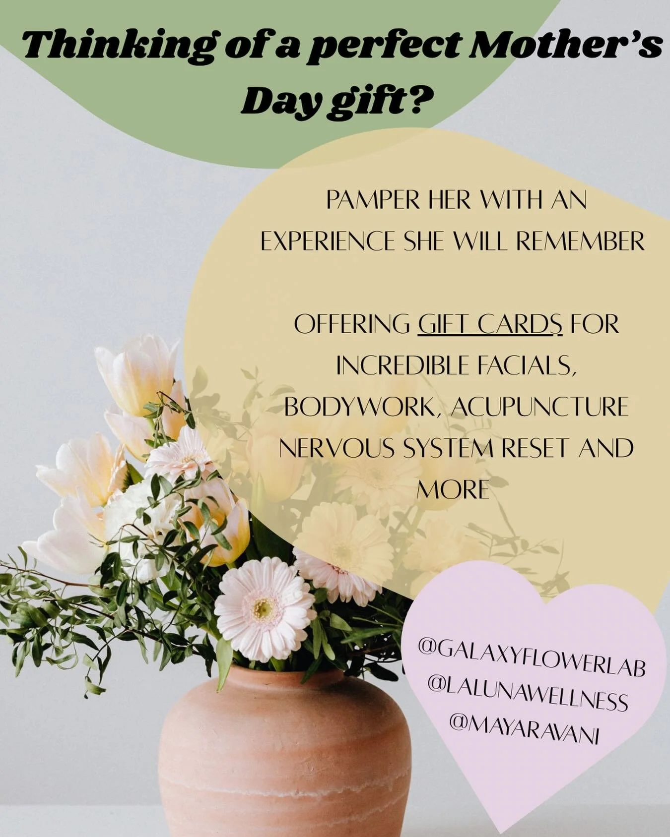 Mama&rsquo;s are home. A love that has no ending. A true treat for us @westmarinwellnesscollective is getting to support and spoil all the moms who walk through our door. 

Flowers are great, but a gift she will cherish is an experience where she can