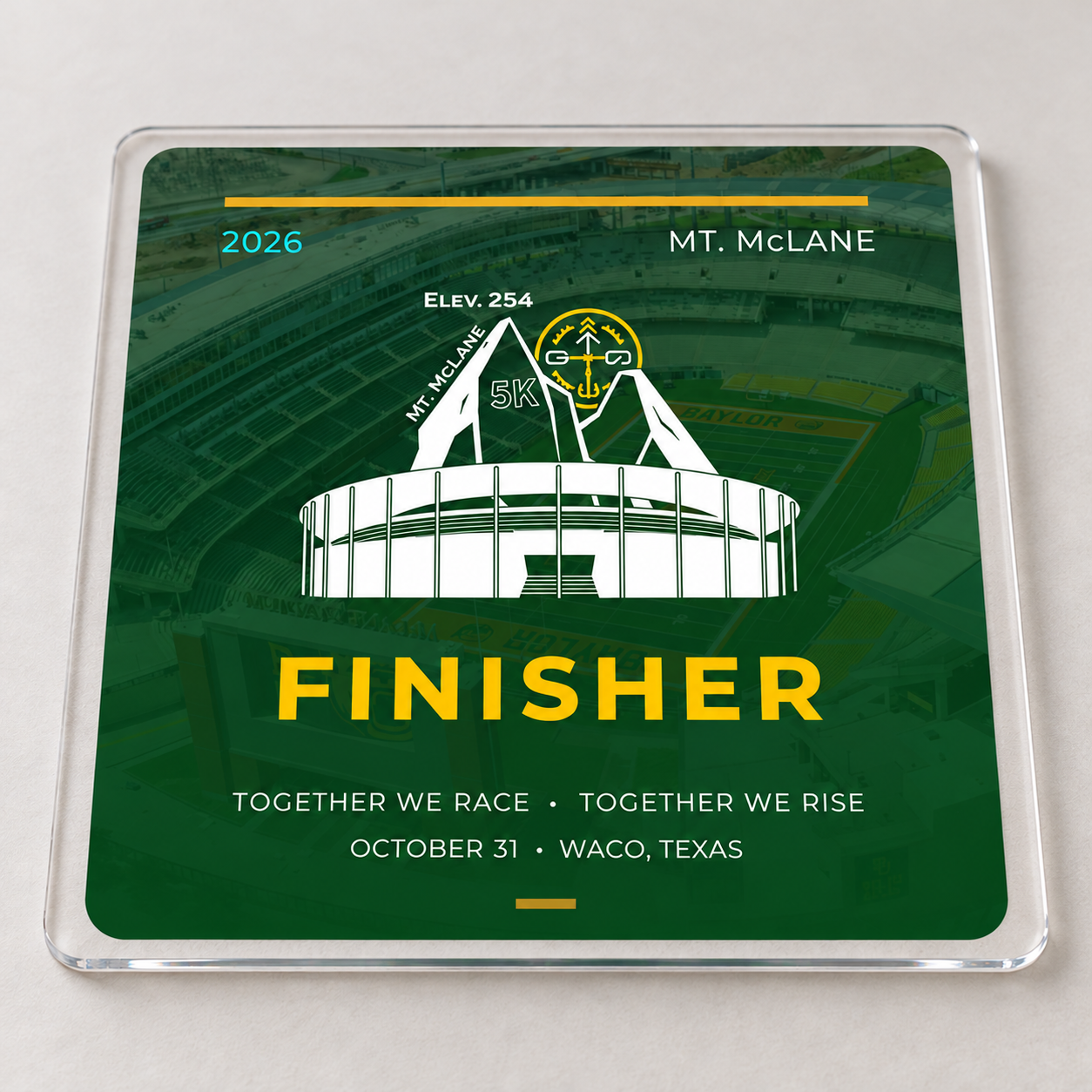 Mt. McLane finisher plaque design preview
