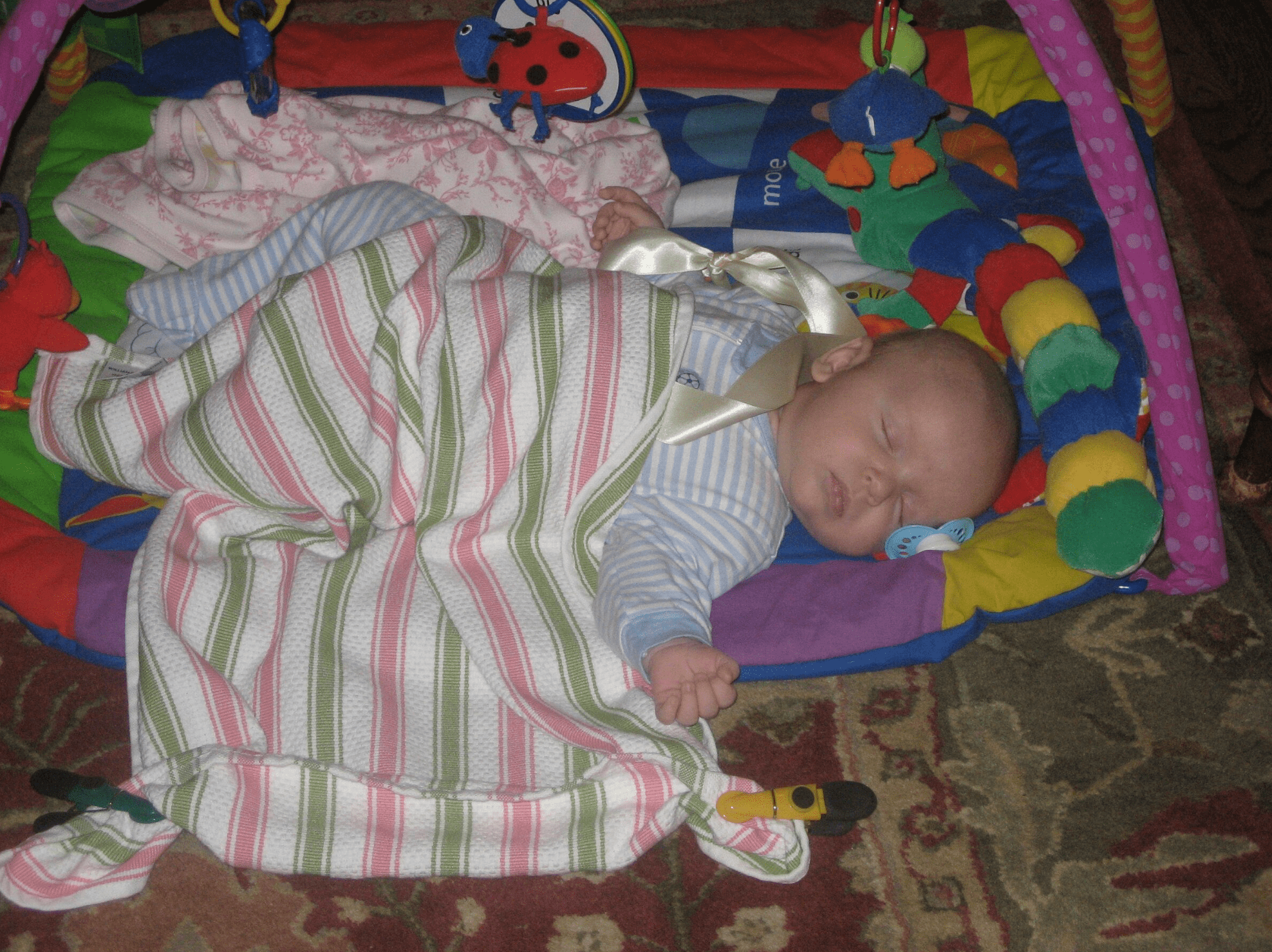 See? In 2006, even Coleton was exhausted. And wow, was he a cute baby!