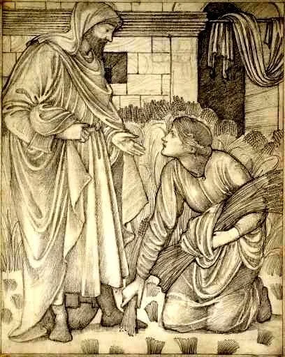 “Ruth meets Boaz,” Artist: Edward Burne-Jones, 1879