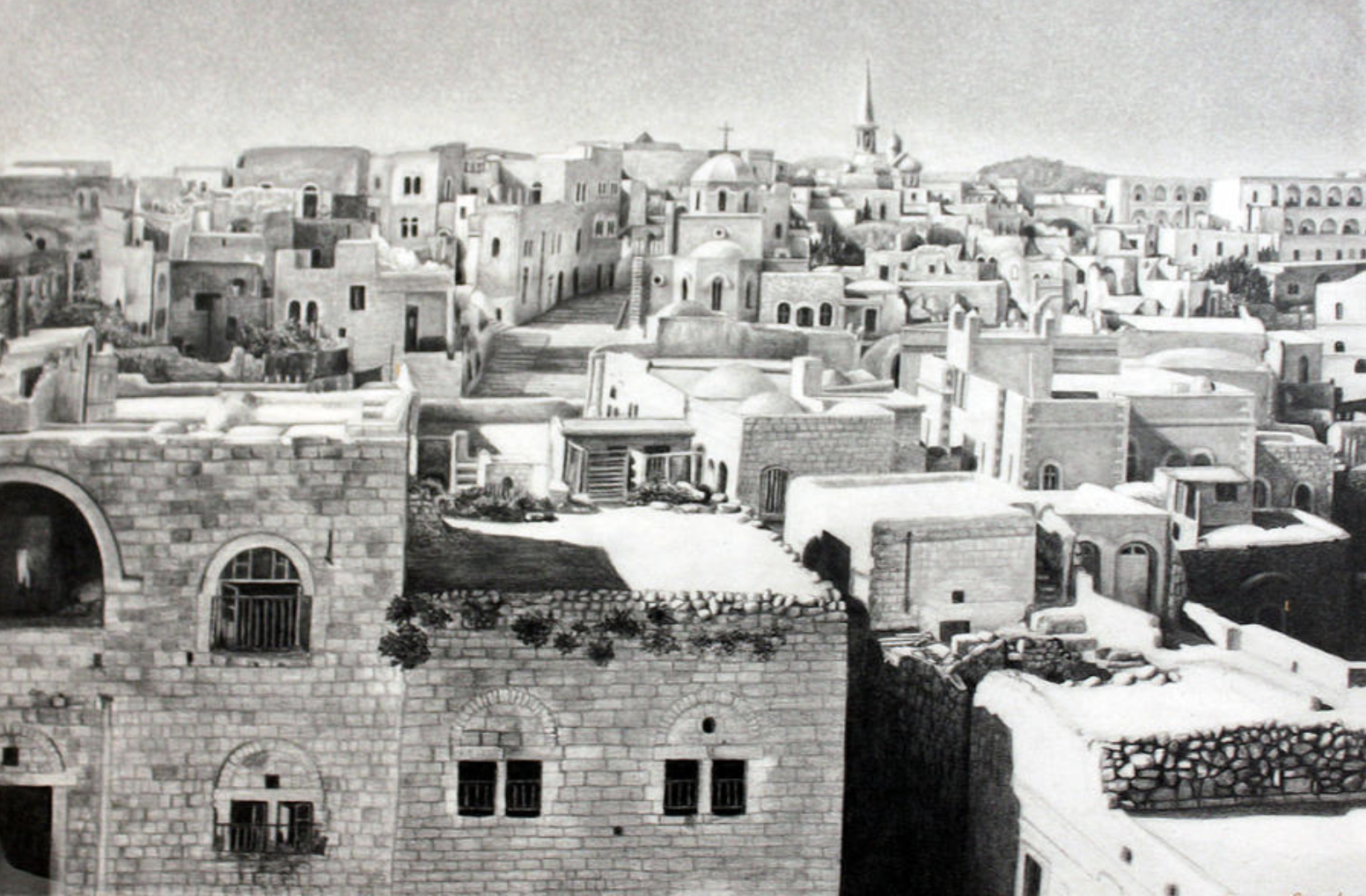 Bethlehem Old Town by Munir Alawi
