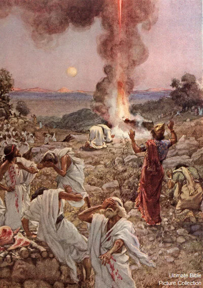 Elijah Calls Down Fire | Source: Bibleencyclopedia.com