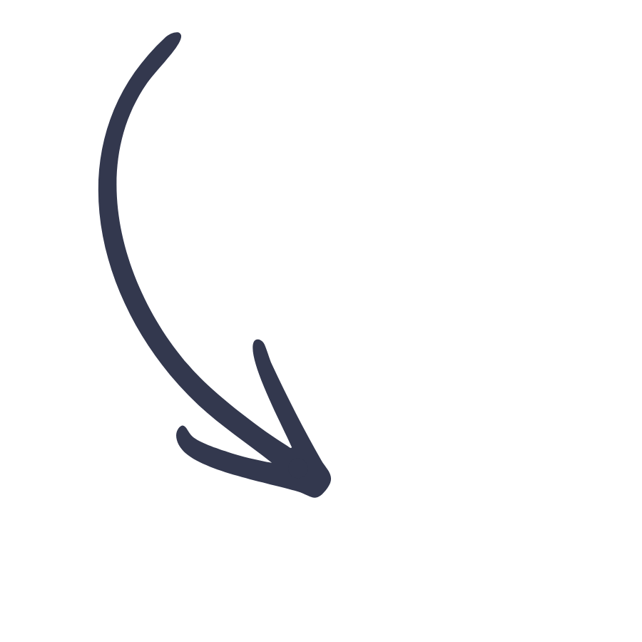 A hand-drawn maze with a black background and a dark blue arrow pointing downward to the start.