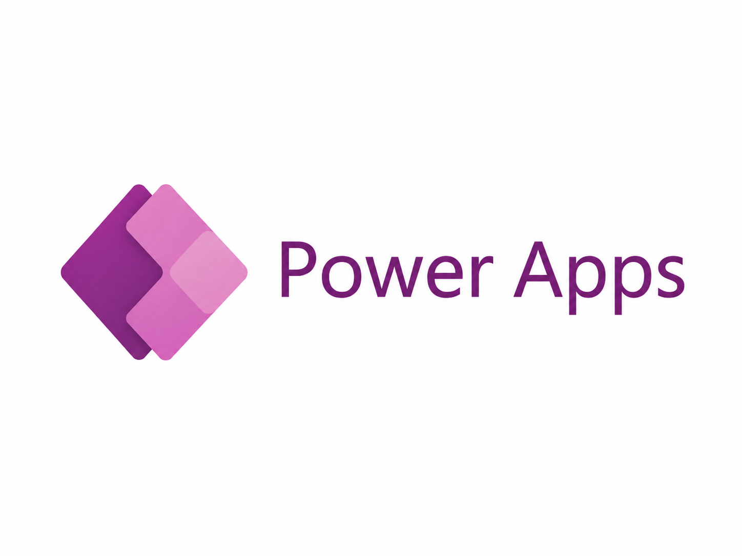 Power Apps logo met roze en paarse vierkanten