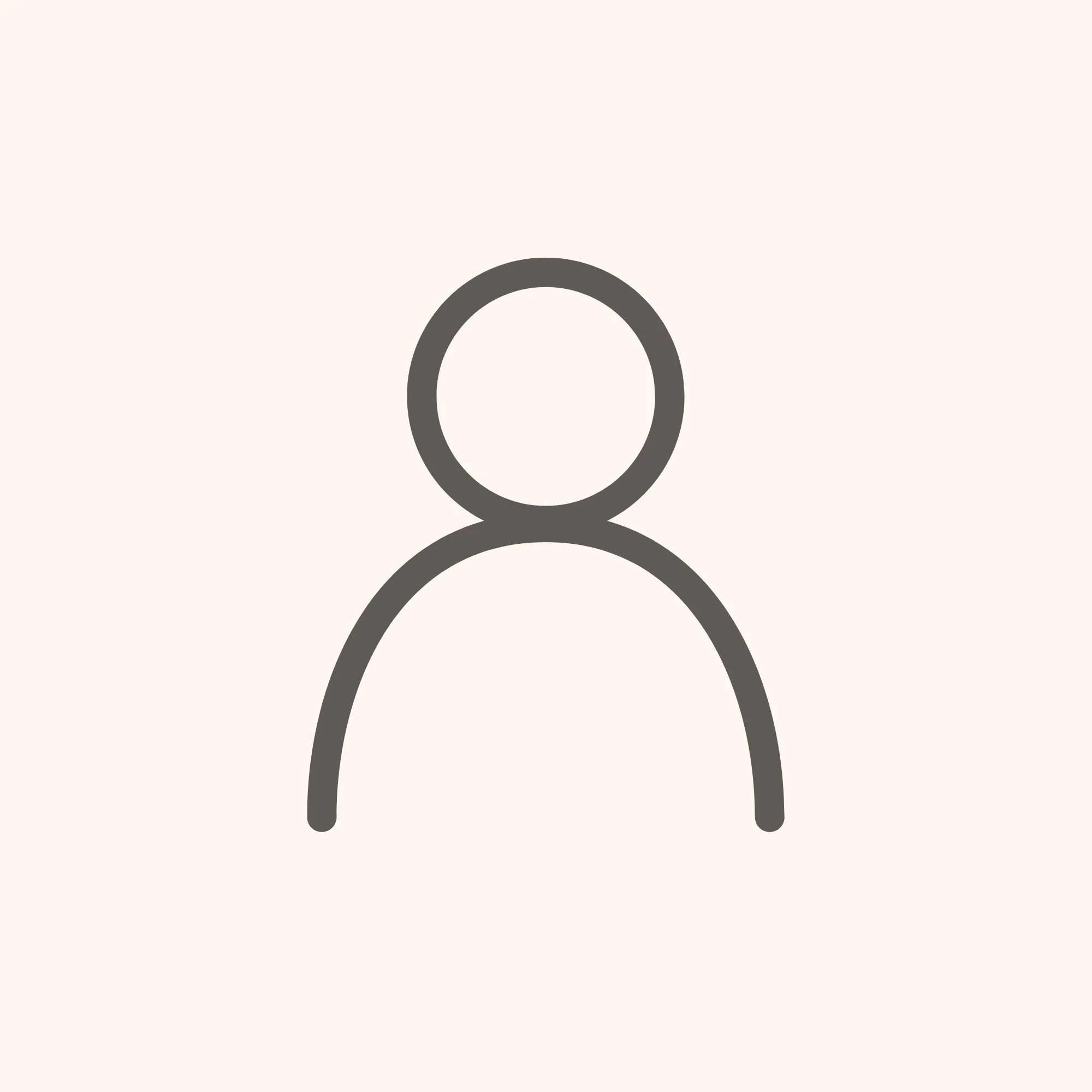 A simple gray icon of an individual. It consists of a circle for the head and an upside down "U" for the body.