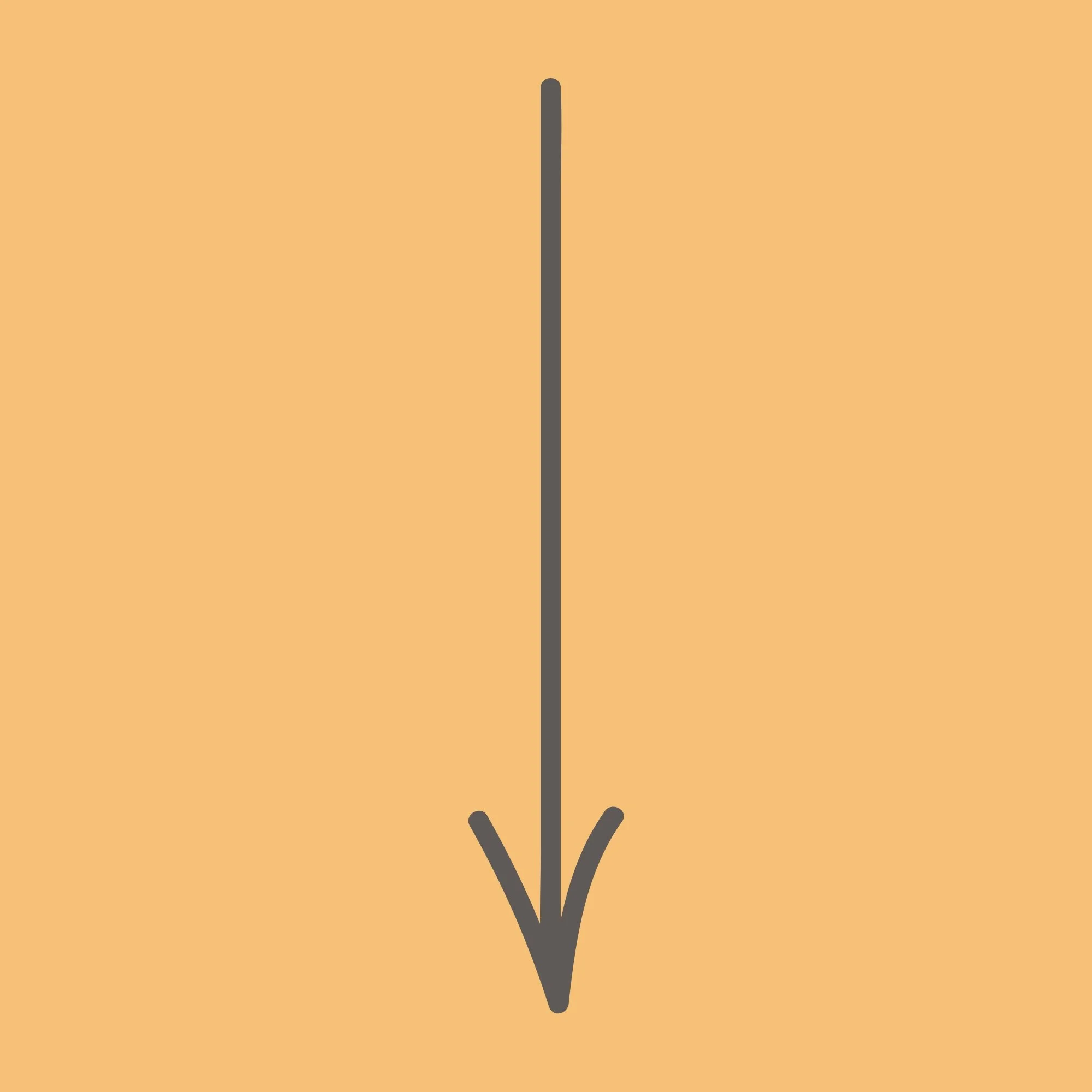 Minimalistic arrow pointing down.