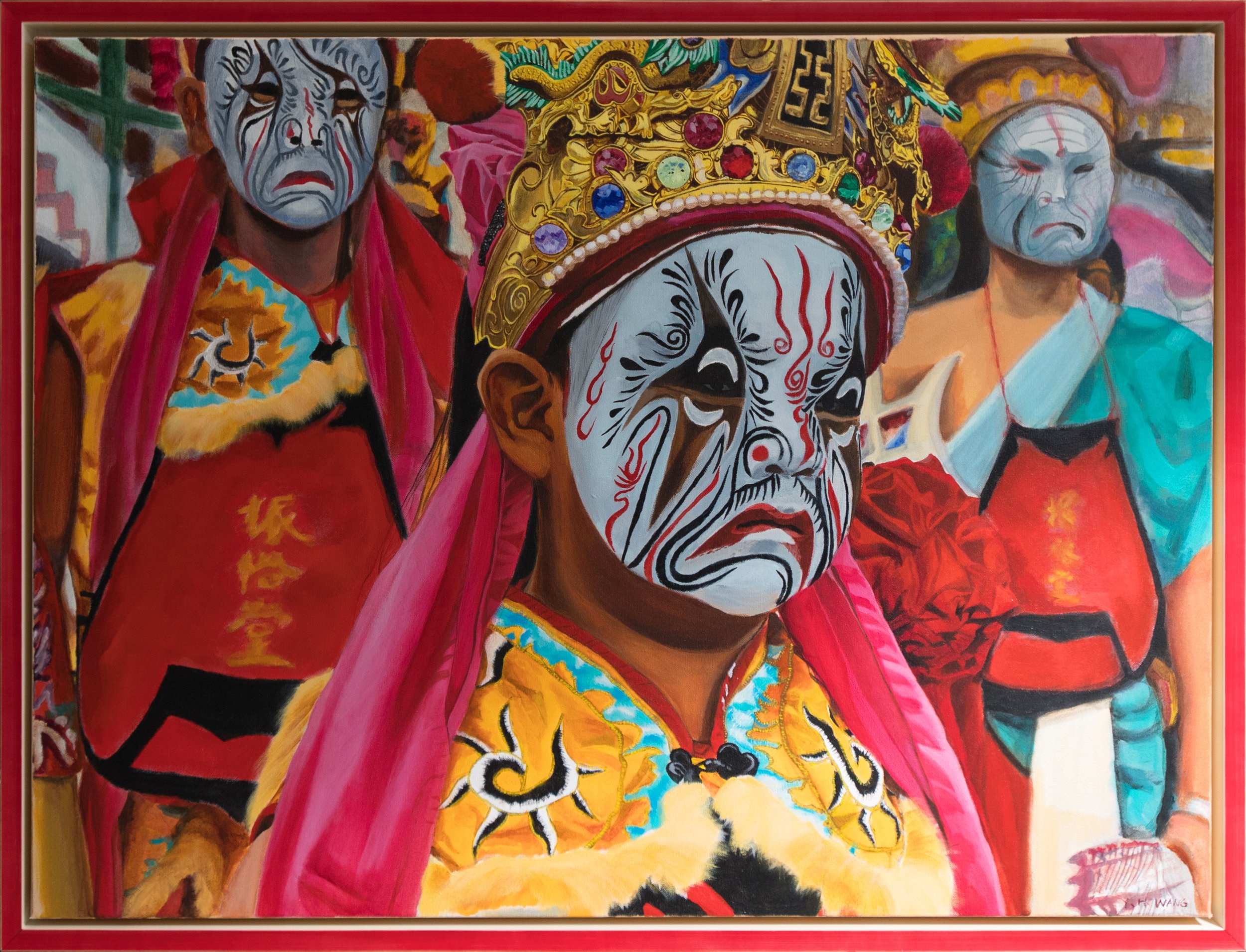 Ghost Masks, 40x30, Acrylic