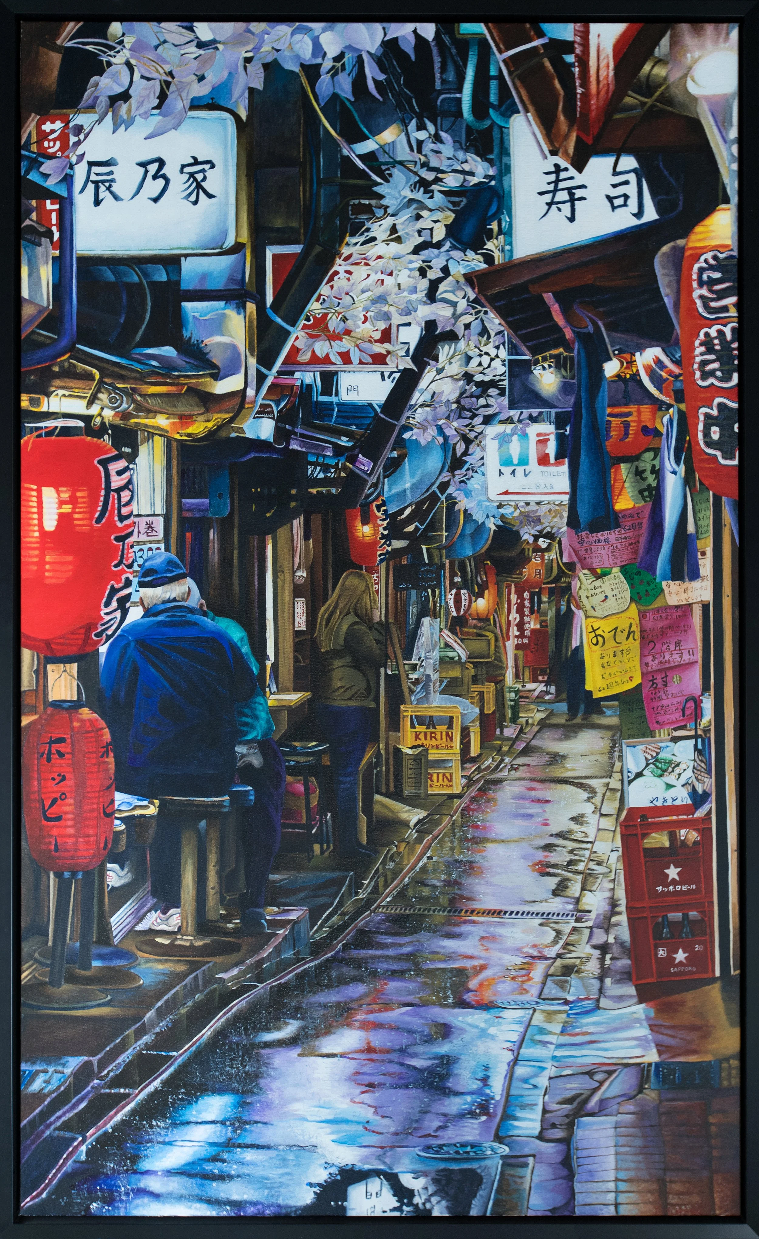 Streets of Kyoto, 36x60, Oil