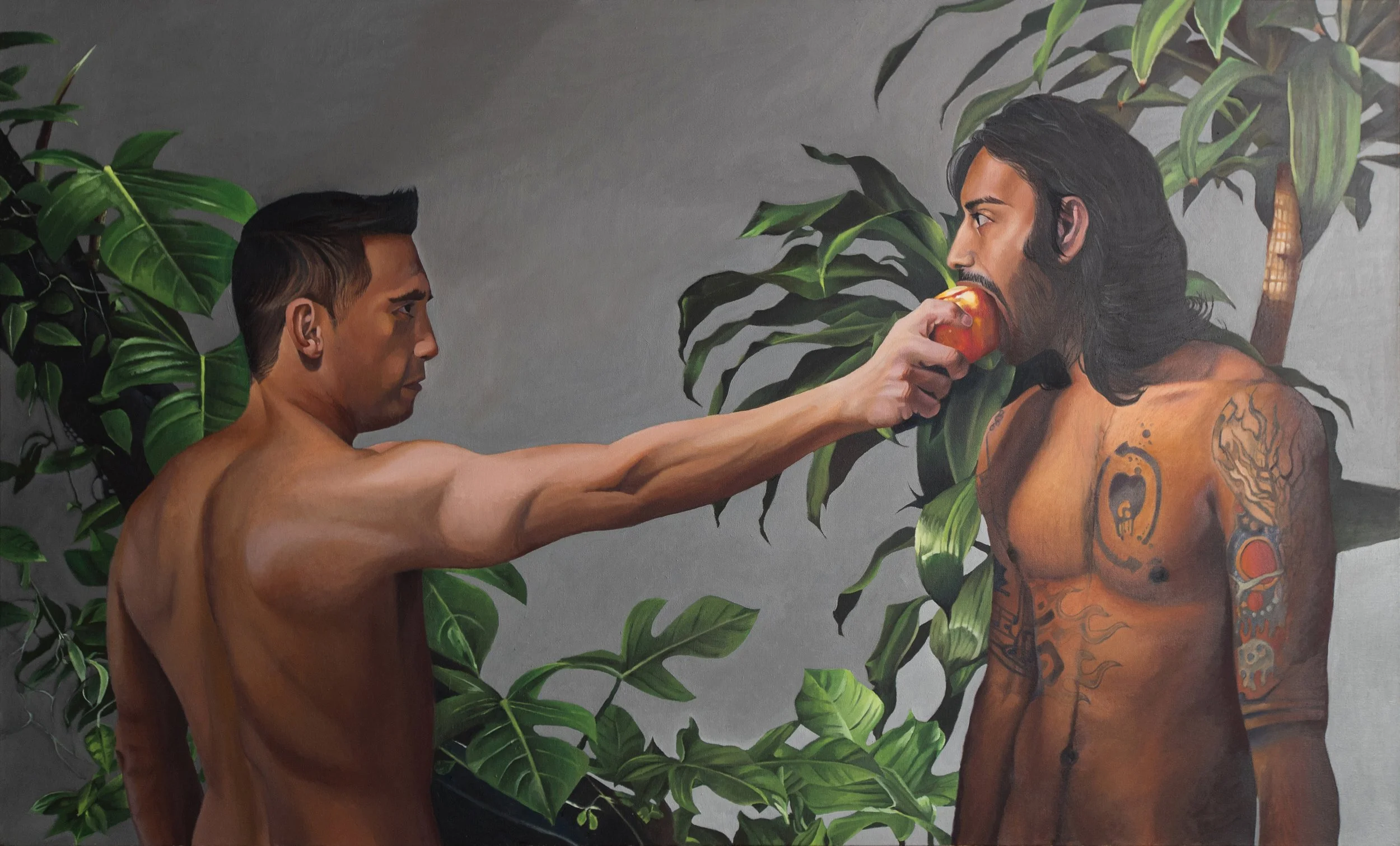 In The Garden of Adam, 60x36, Oil