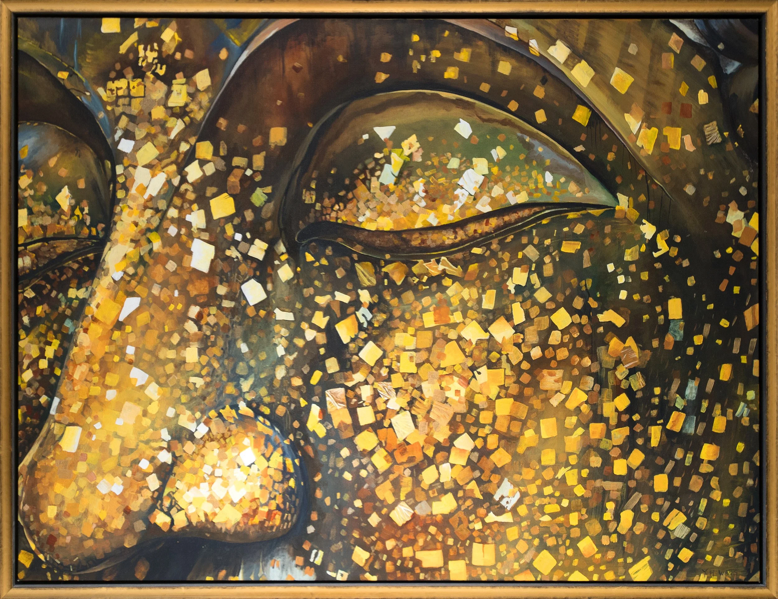 Golden Buddha, 48x36, Acrylic
