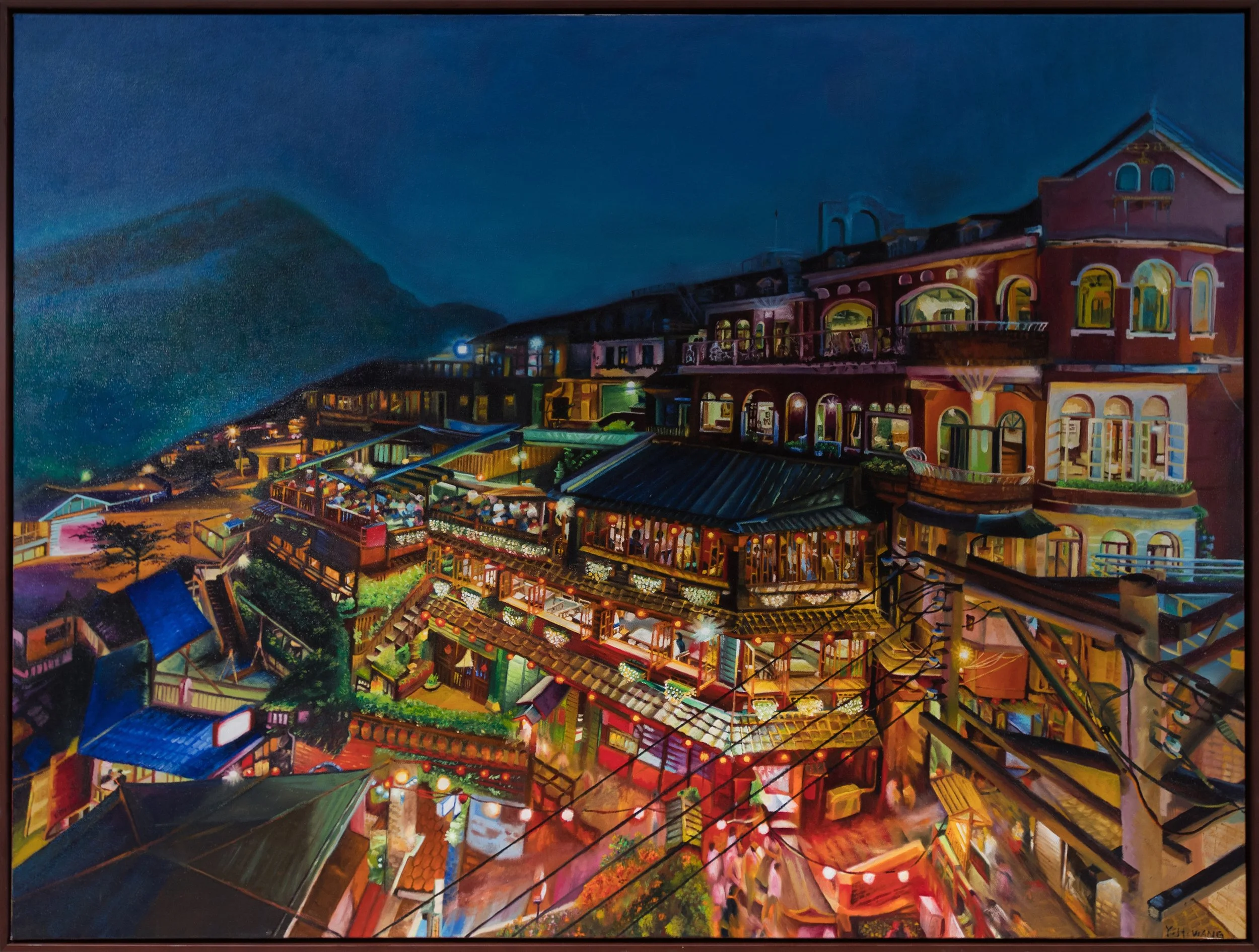 Juofen At Night, 48x36, Oil
