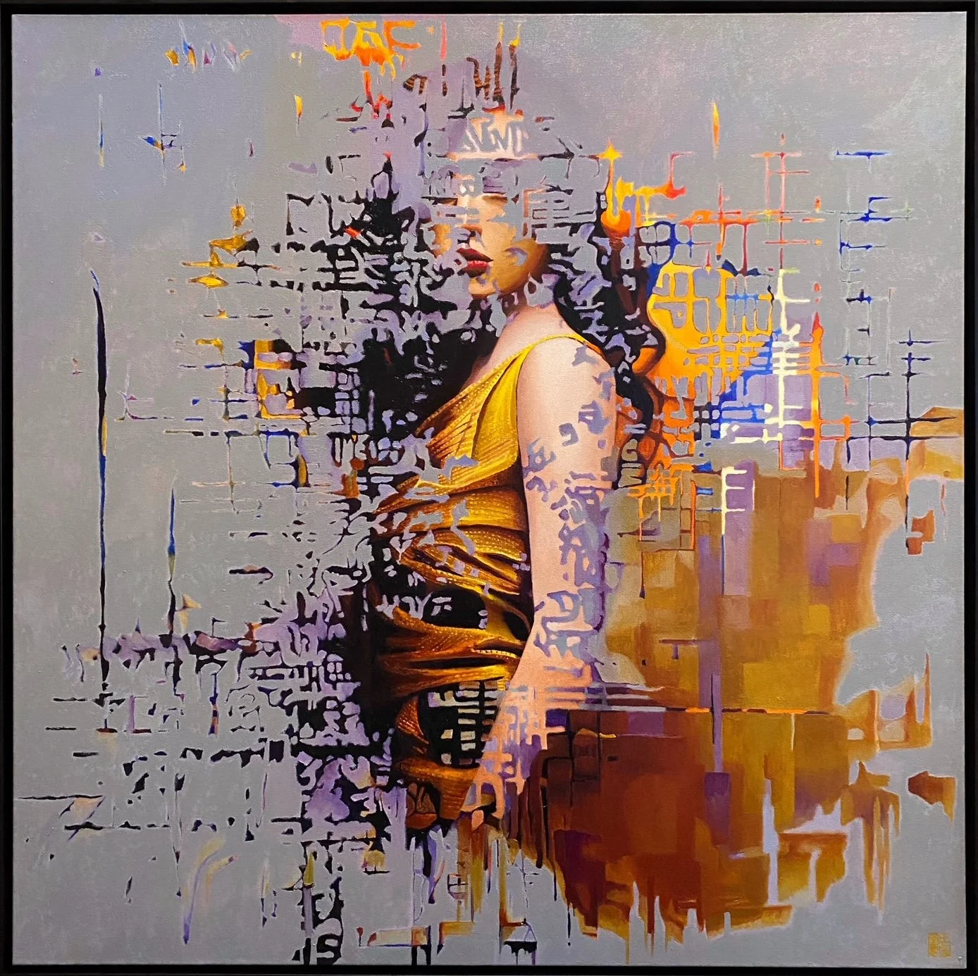 La Femme Mysterieuse, 36x36, Acrylic
