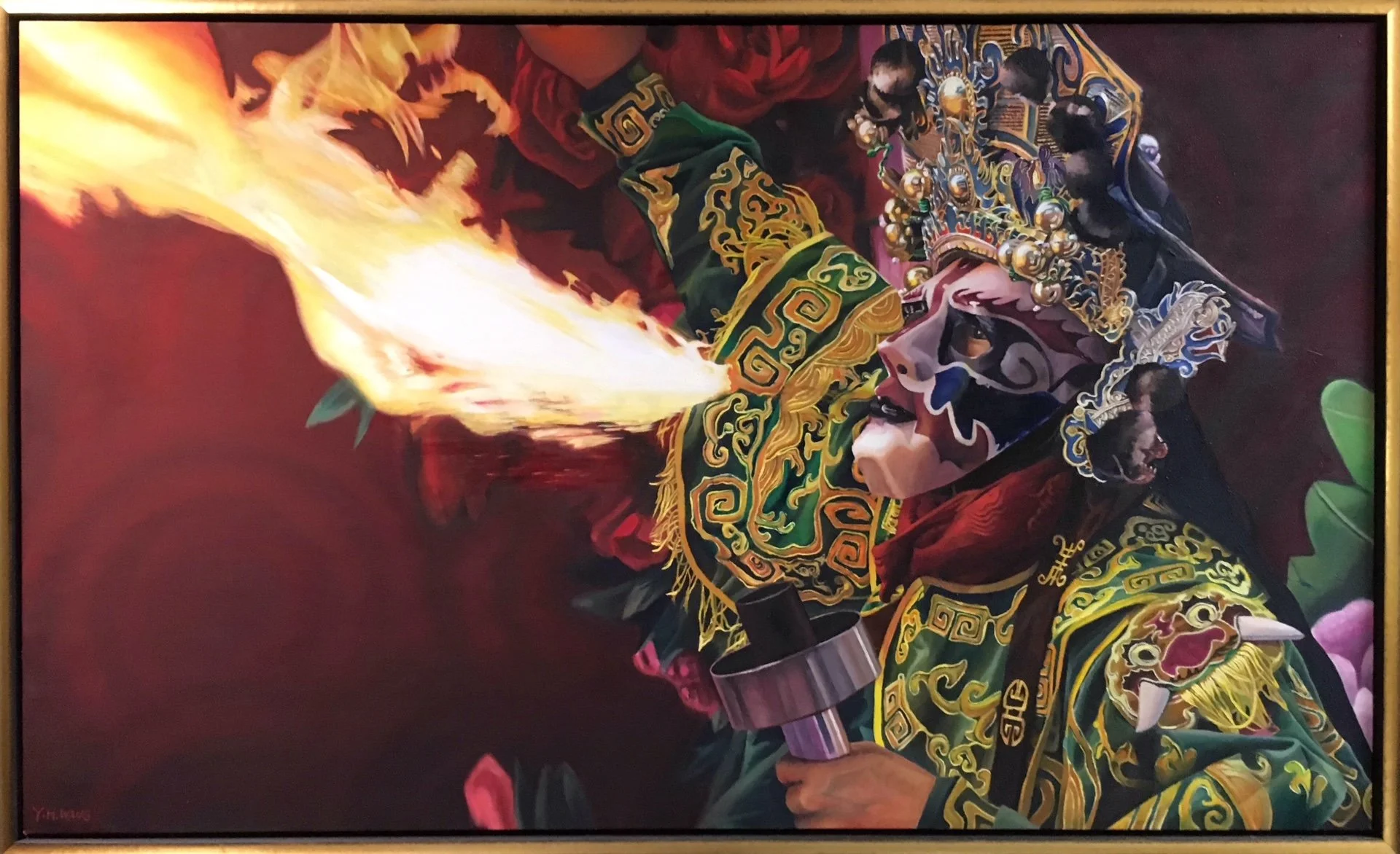 Firebreather, 60x36, Oil, Private Collection