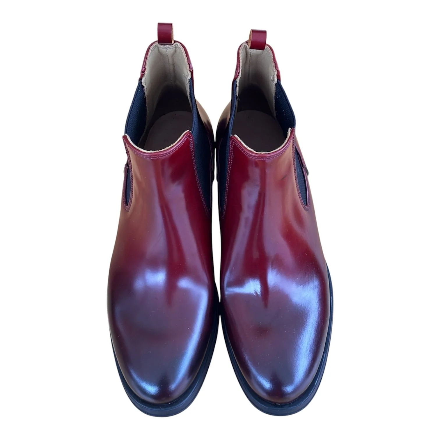 STIVALETTO SPAZZOLATO BORDEAUX CON TACCO