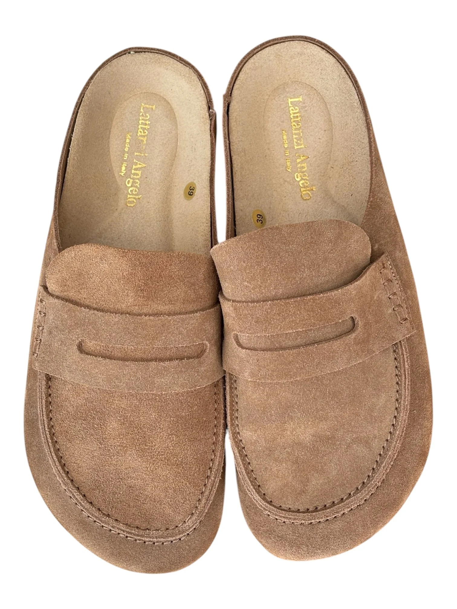 Sabot stile mocassino Tabacco