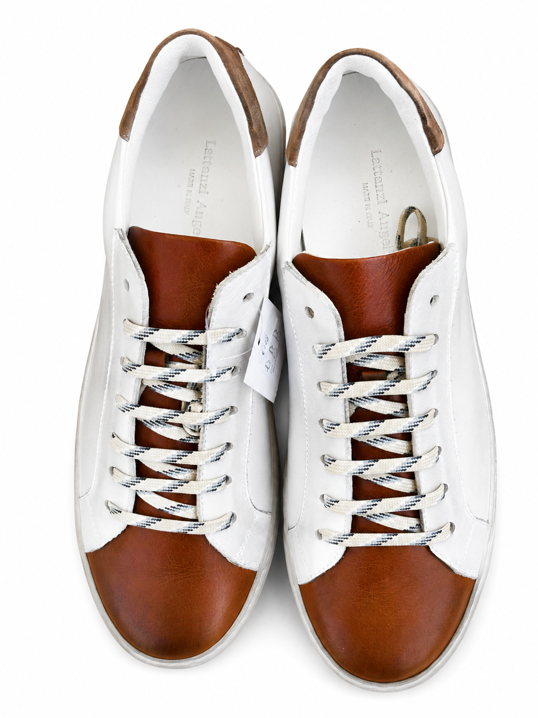Sneakers Bianca Cuoio Anticato