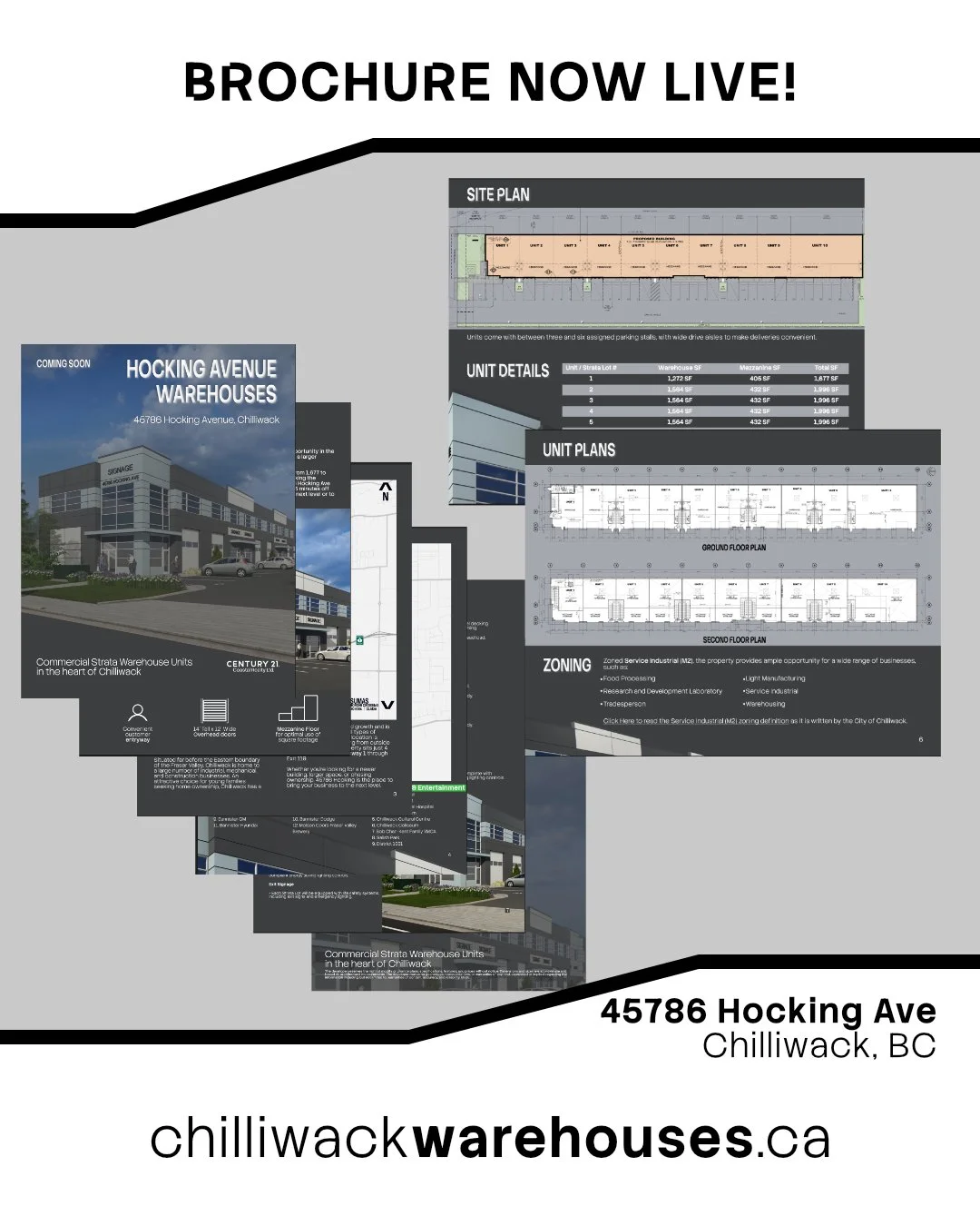 NOW LIVE: See specifications, unit and site plans, location, and so much more with our brochure. Visit the link in bio to download a copy.

📍45786 Hocking Avenue, Chilliwack, BC
🌐 chilliwackwarehouses.ca

#chilliwack #chilliwackrealtor #realestateb