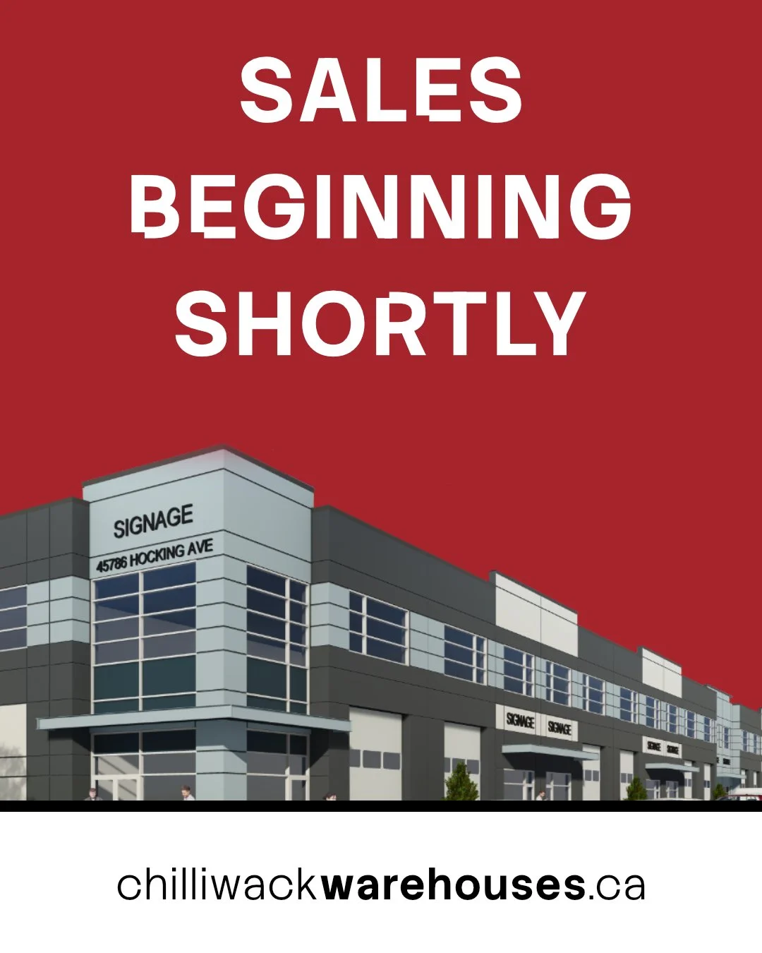 With pricing soon to be finalized and sales beginning shortly, our Strata Warehouse Units at Hocking Business Park are set for Occupancy in Spring 2027. Follow along and see website for more information!

📍45786 Hocking Avenue, Chilliwack, BC
🌐 chi