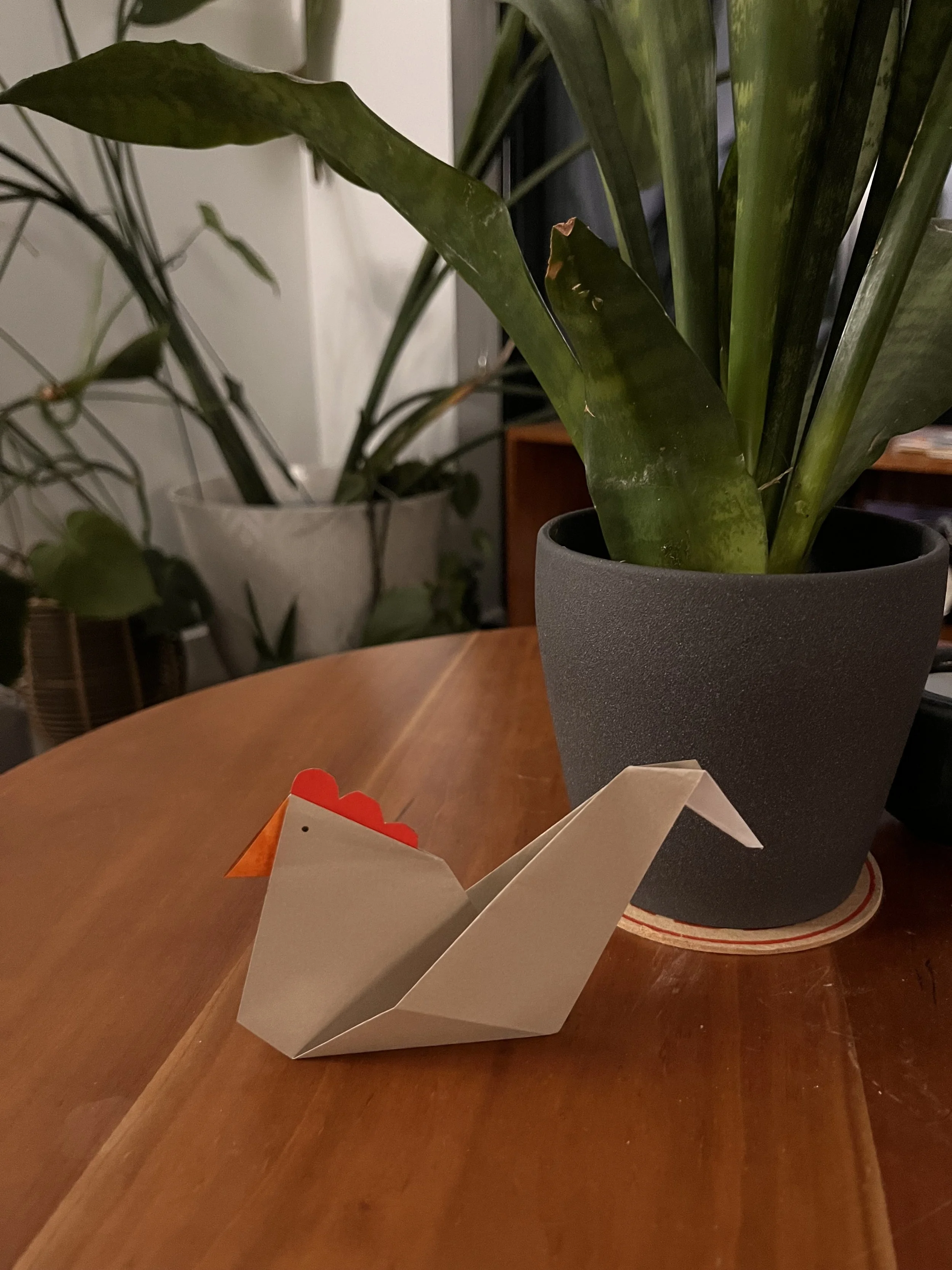 Origami hen Vital Farms inspiration Melissa Träumerin Traumerin Seattle artist creation