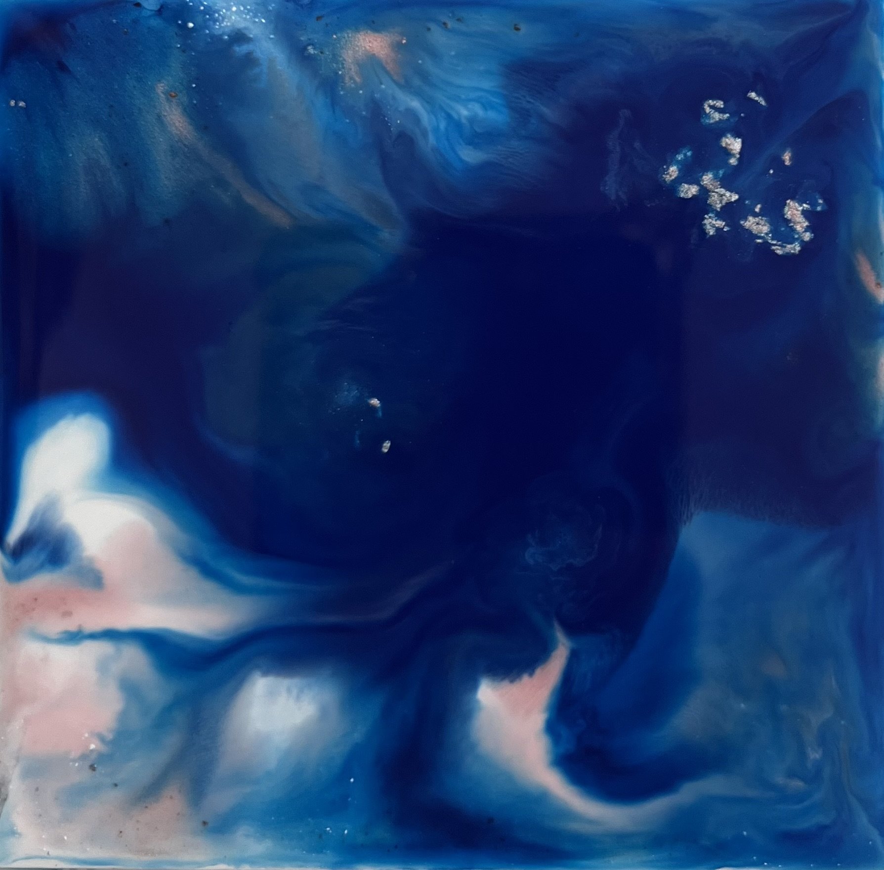 M. Träumerin Melissa Träumerin Träumerin Seattle based artist acrylic ink and water play painter dreamer creative writer sea oceanic cotton candy like swirl abstract art