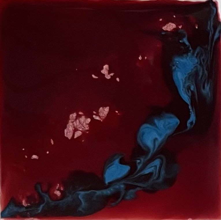 Melissa Träumerin M. Träumerin Seattle based artist acrylic inks and water play Another new color of acrylic ink an icy Pink Shimmer Gemstone vibes