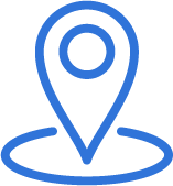 Blue map pin icon indicating location.