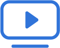 Play button icon in a video player interface