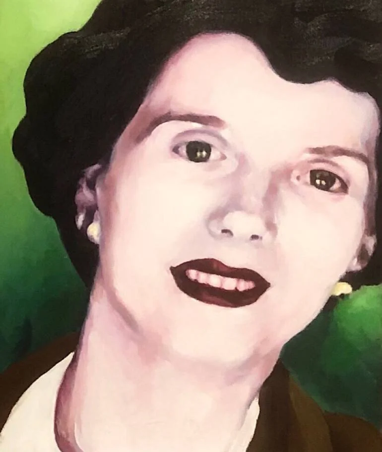 Painting of a woman from the 1940s.