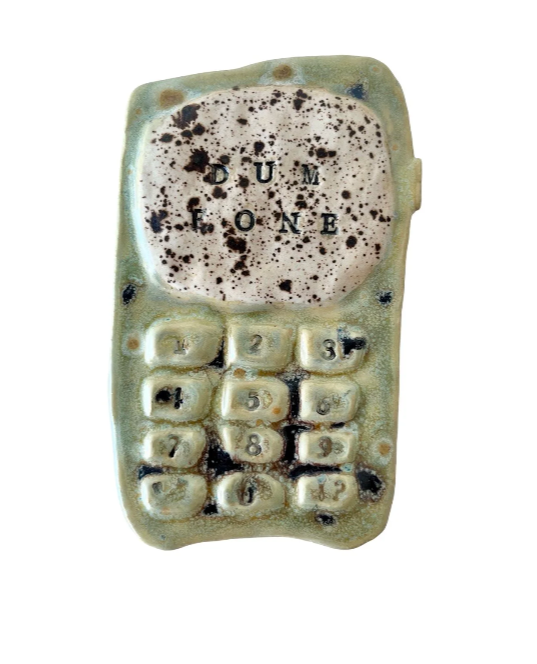"Dum Fone", Cone 6, 
6" x 3",
2025