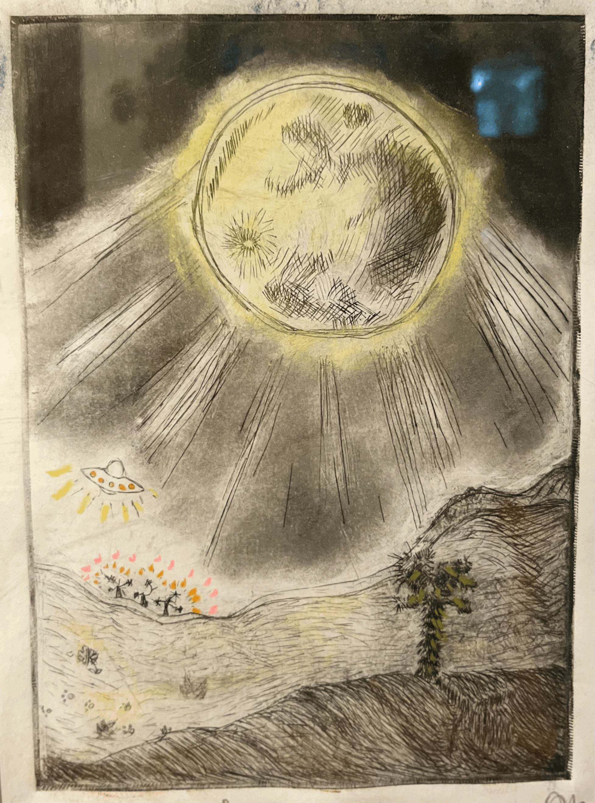 Supermoon over Joshua Tree